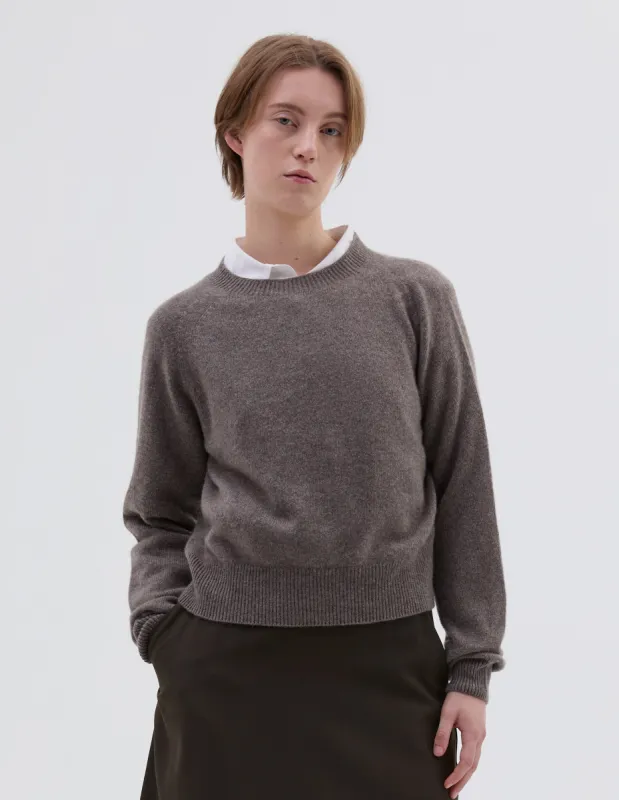 SHORT CLASSIC CREW NECK | CASHMERE
 | ELK sold by Margaret Howell