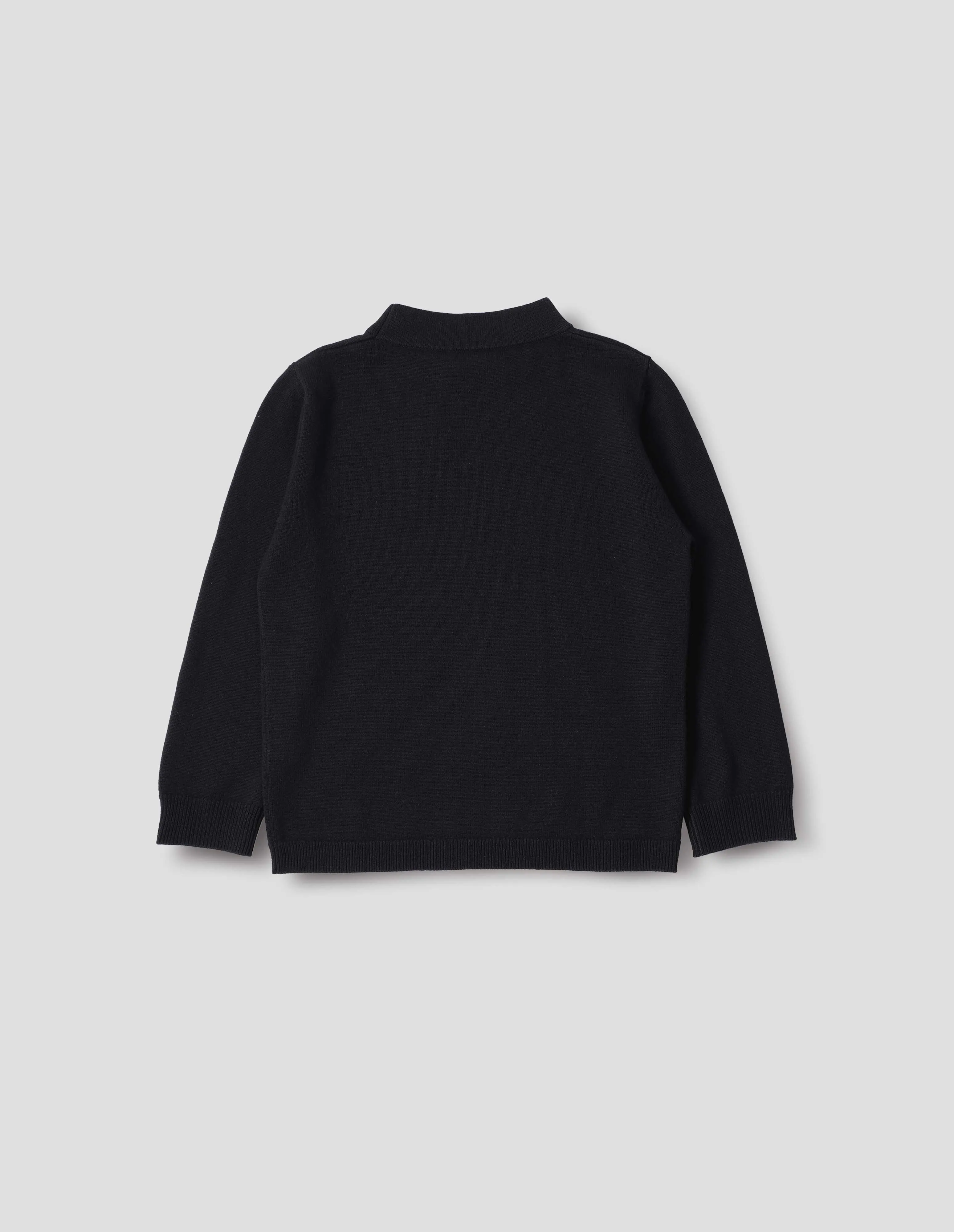 CROPPED SLEEVE TURTLE NECK | CASHMERE | BLACK sold by Margaret Howell product image thumbnail 2