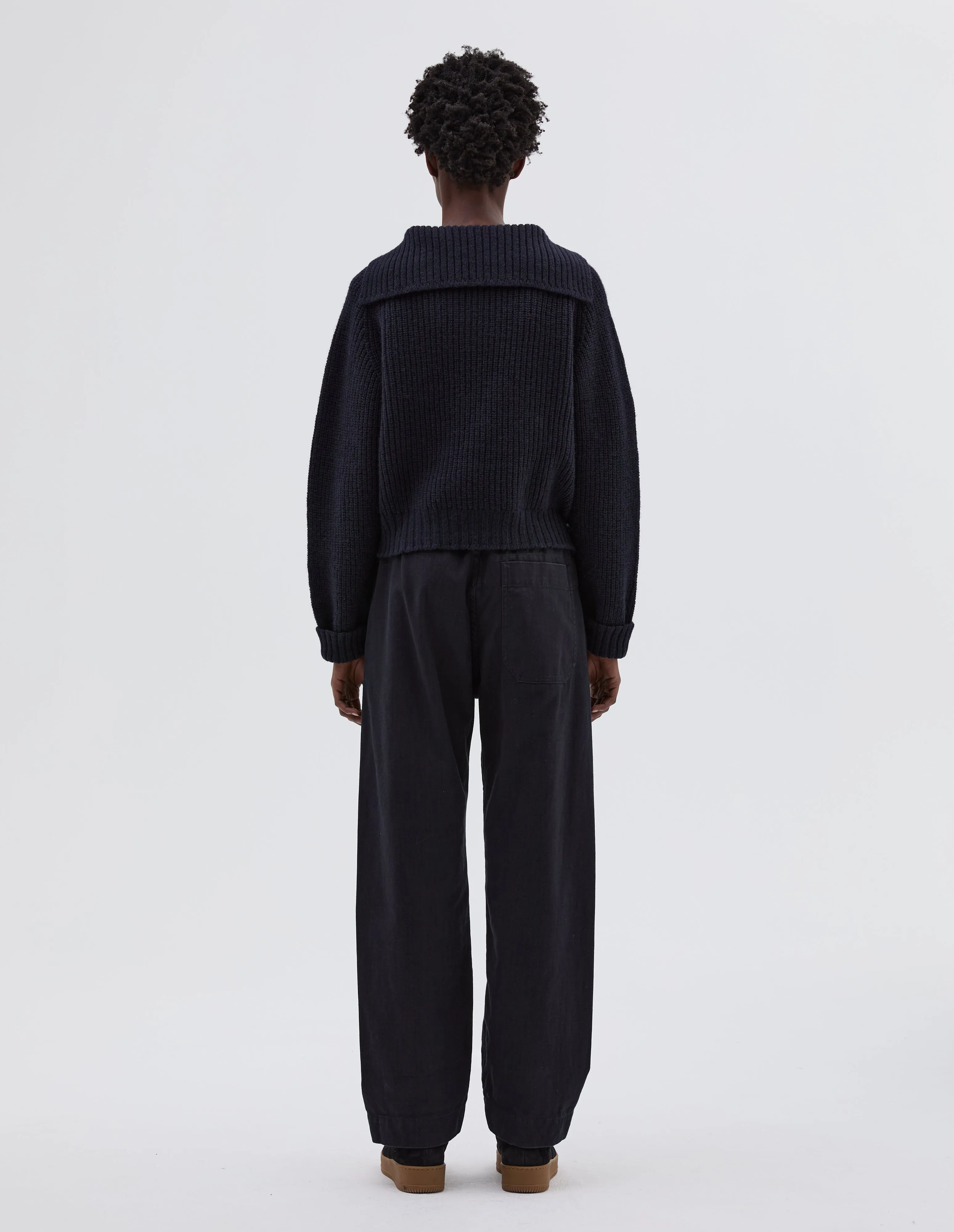 MHL. CHUNKY SAILOR COLLAR | BRITISH MERINO | DARK NAVY sold by Margaret Howell product image thumbnail 3