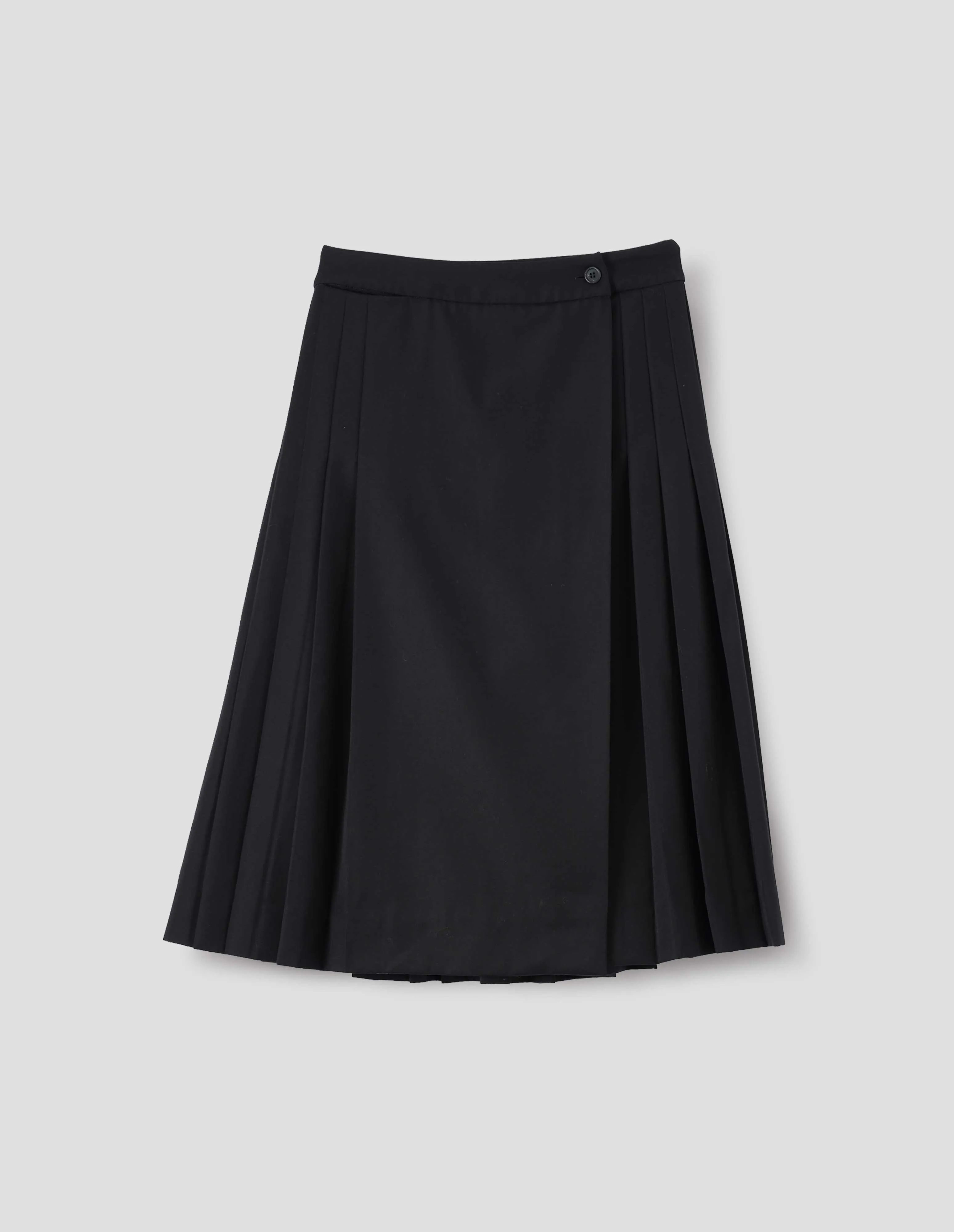 FLAT FRONT KILT | BARATHEA WOOL BLEND | BLACK sold by Margaret Howell product image thumbnail 3
