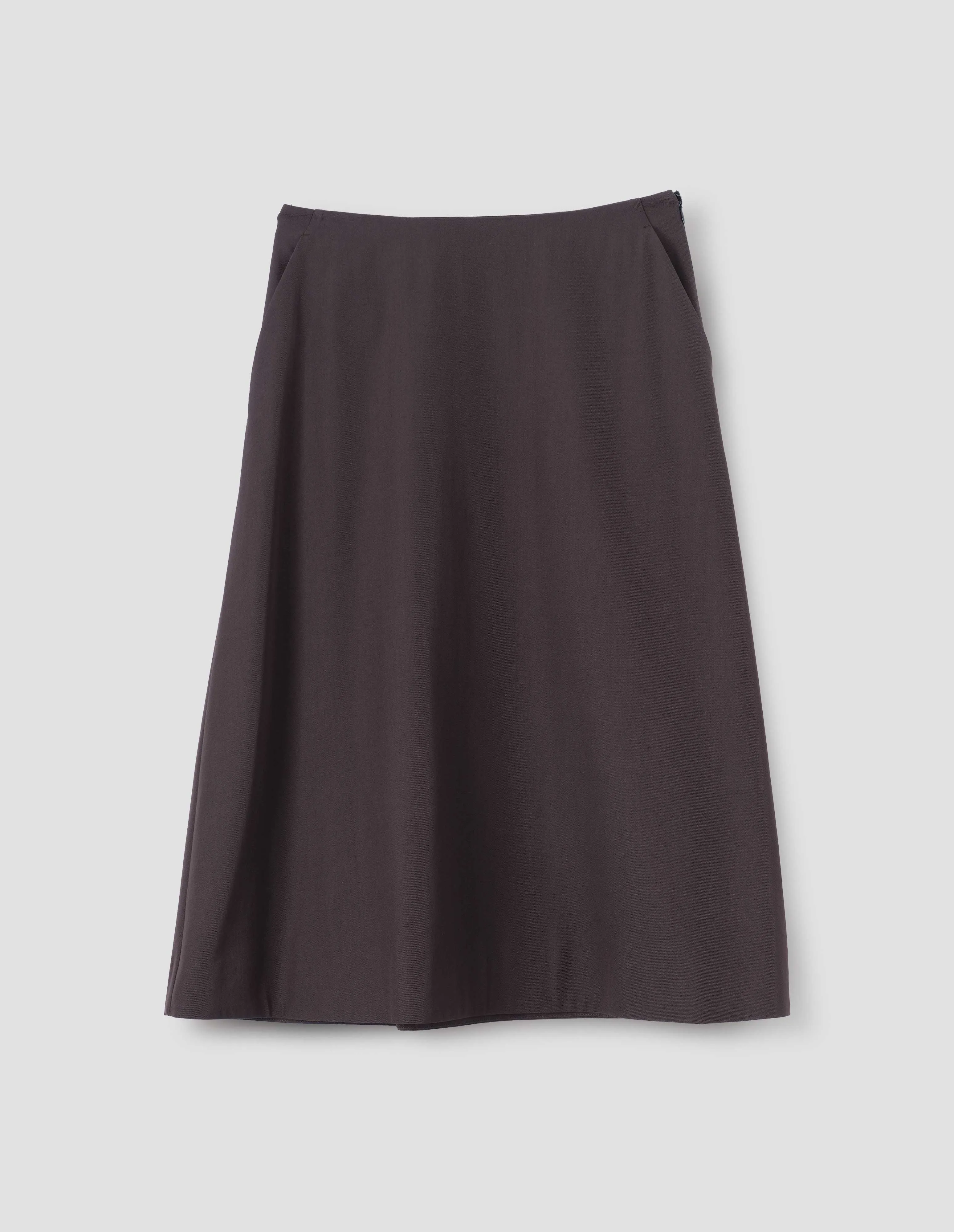 FULL SKIRT | COMPACT COTTON WOOL | TEAK sold by Margaret Howell product image thumbnail 3