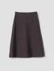FULL SKIRT | COMPACT COTTON WOOL | TEAK sold by Margaret Howell