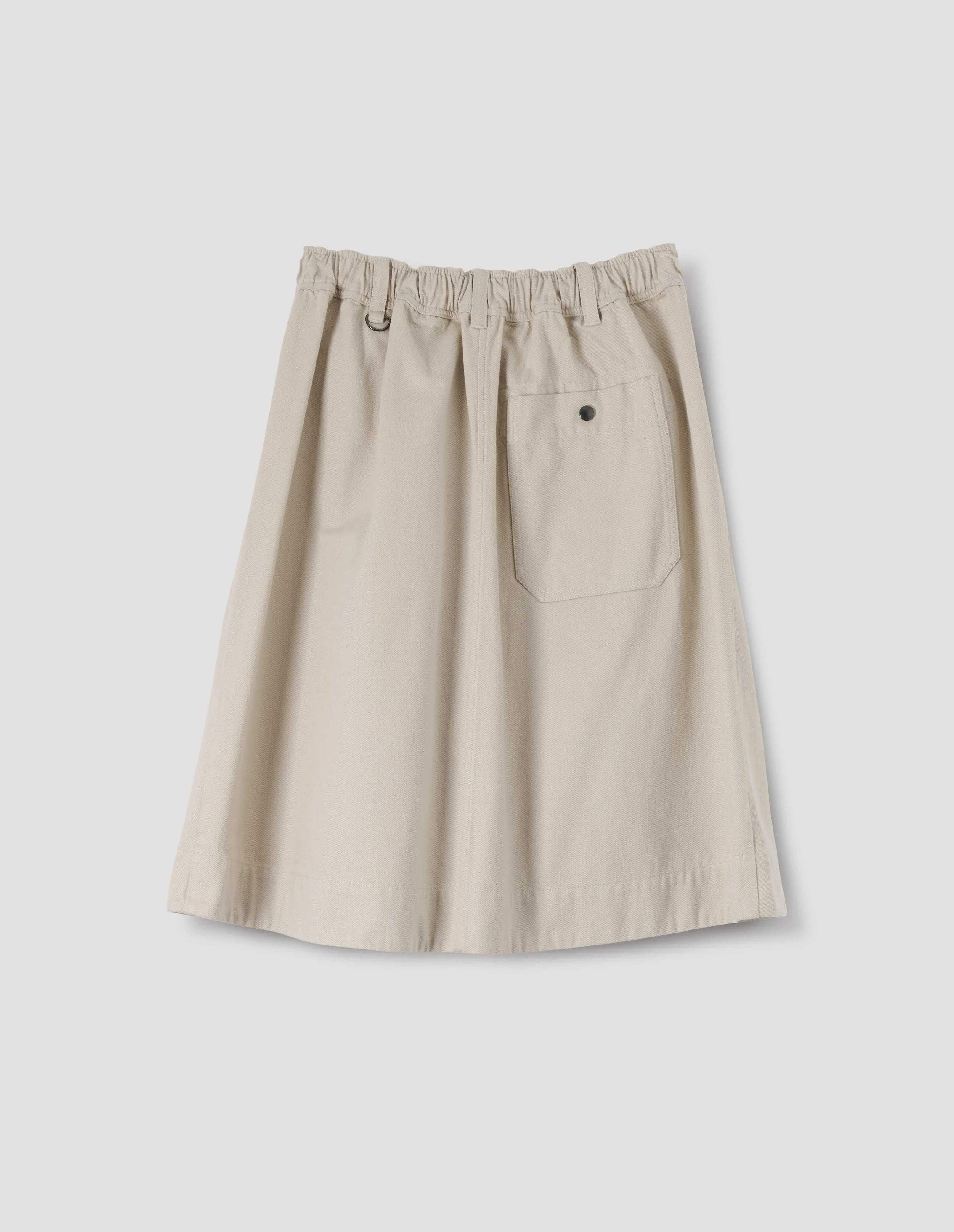 MHL. PANELLED SCOUT SKIRT | WORN COTTON DRILL | PUTTY sold by Margaret Howell product image thumbnail 4