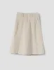 MHL. PANELLED SCOUT SKIRT | WORN COTTON DRILL | PUTTY sold by Margaret Howell