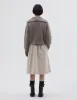 MHL. PANELLED SCOUT SKIRT | WORN COTTON DRILL | PUTTY sold by Margaret Howell