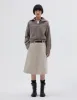 MHL. PANELLED SCOUT SKIRT | WORN COTTON DRILL | PUTTY sold by Margaret Howell