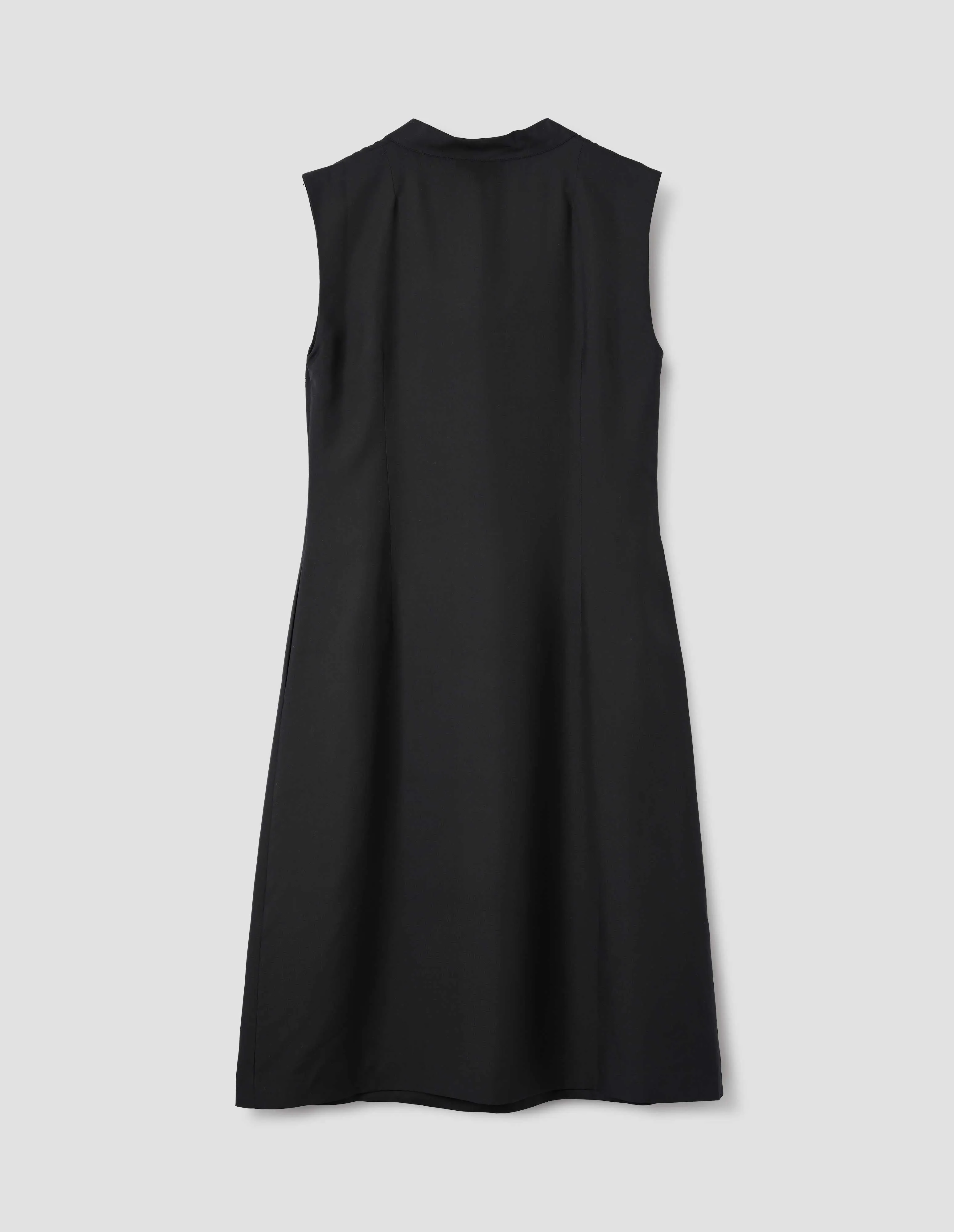 V NECK DRESS | MATT SILK | BLACK sold by Margaret Howell product image thumbnail 4