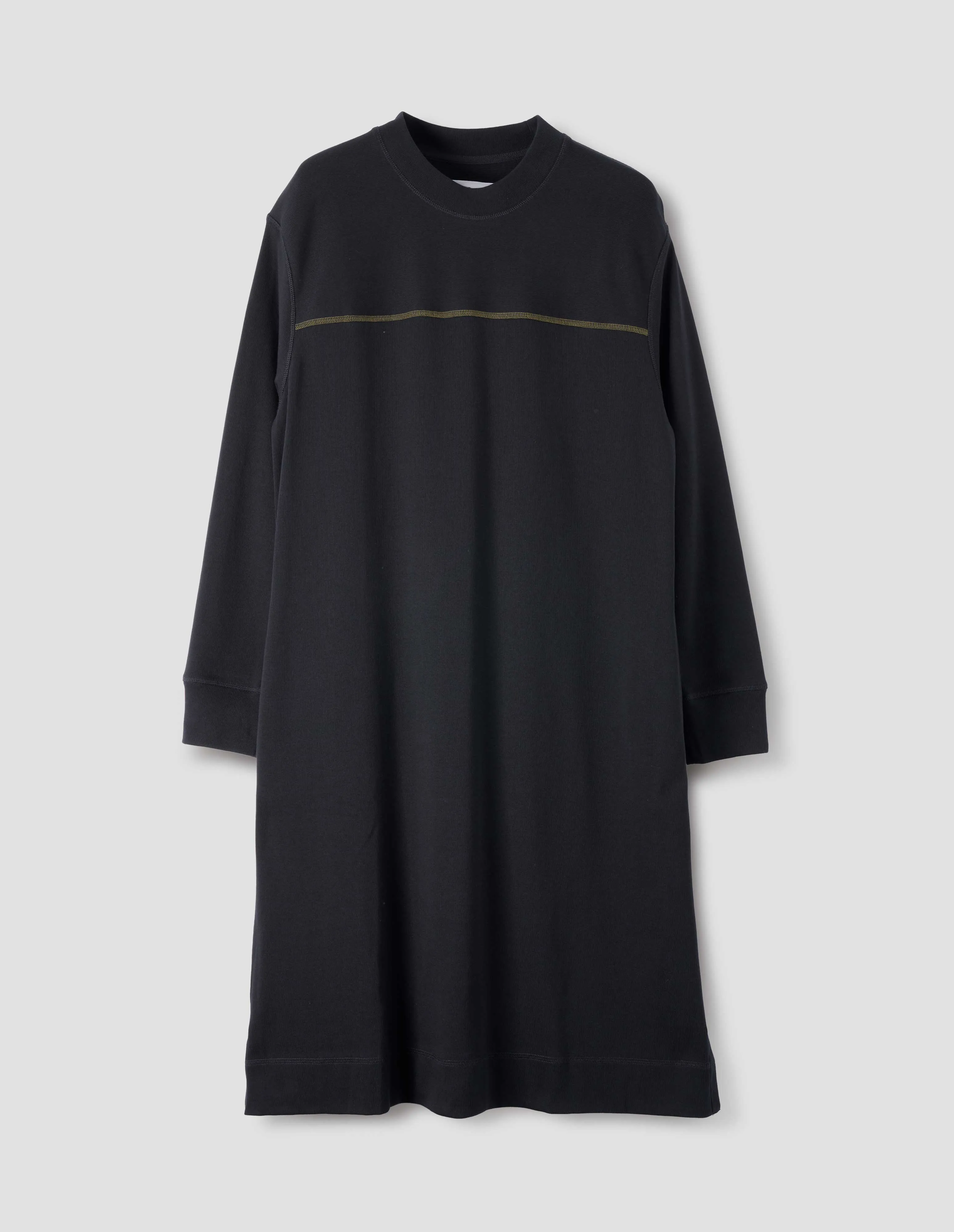 MHL. YOKE SEAM DRESS | HEAVY COTTON RIB | INK sold by Margaret Howell product image thumbnail 3