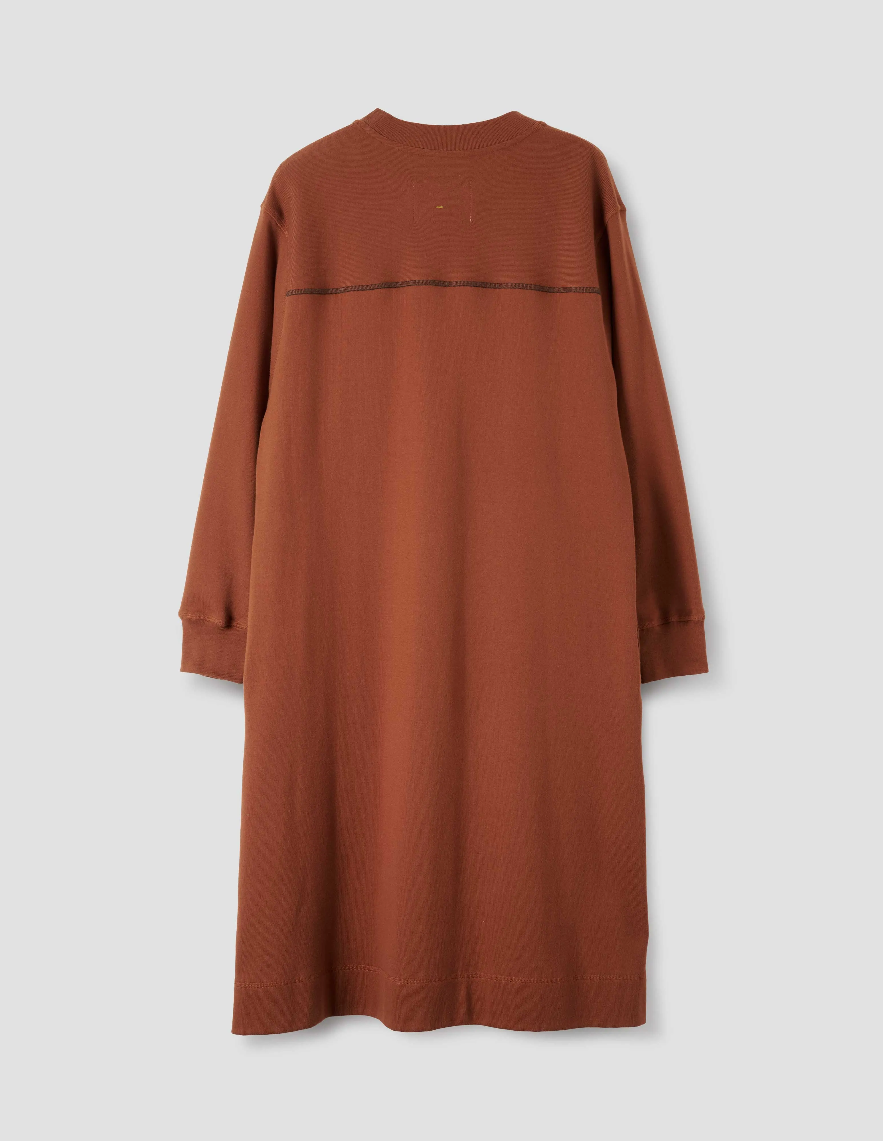 MHL. YOKE SEAM DRESS | HEAVY COTTON RIB | CAYENNE sold by Margaret Howell product image thumbnail 4