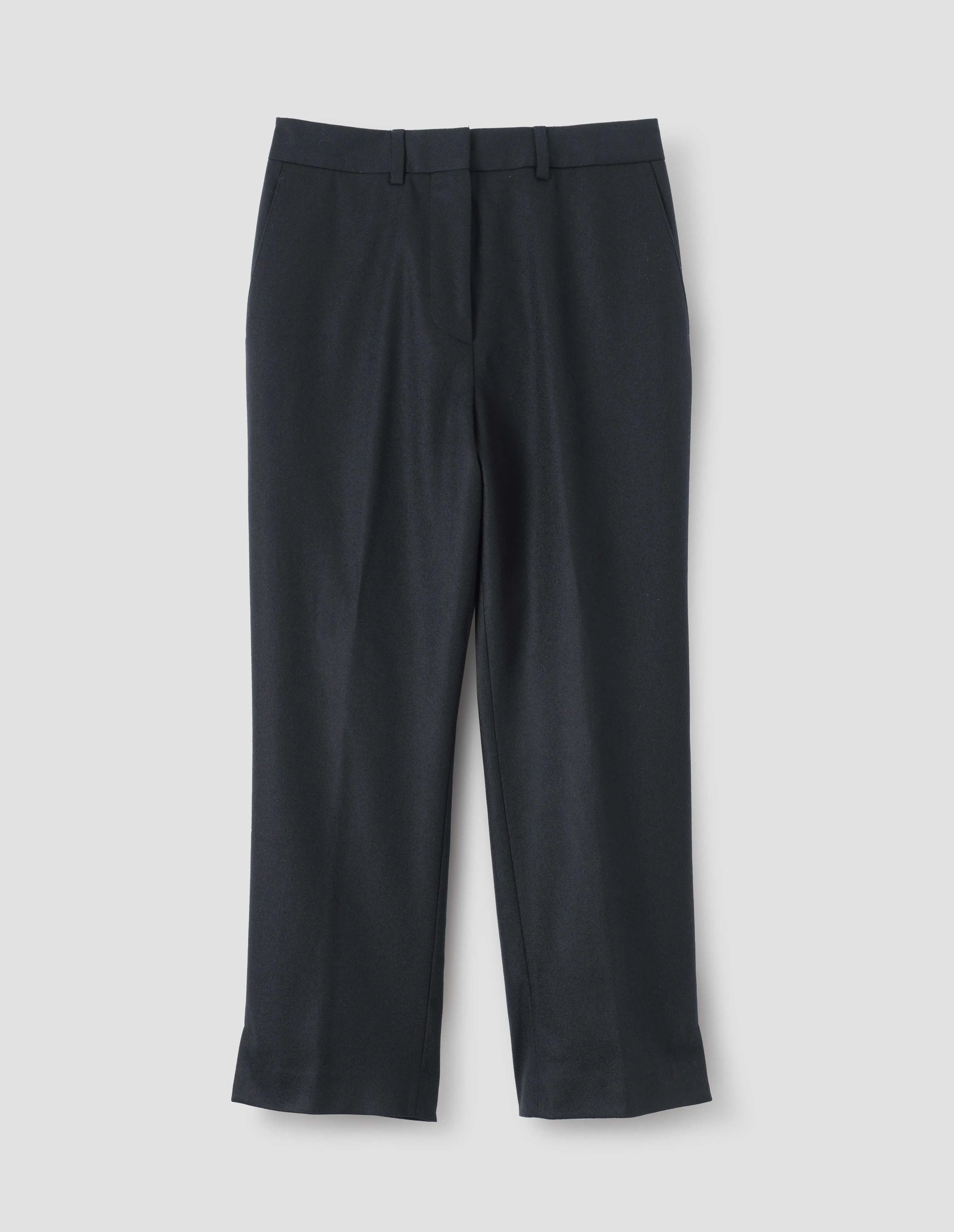 MIDI WAIST CROP TROUSER | FLANNEL | DARK NAVY sold by Margaret Howell product image thumbnail 3