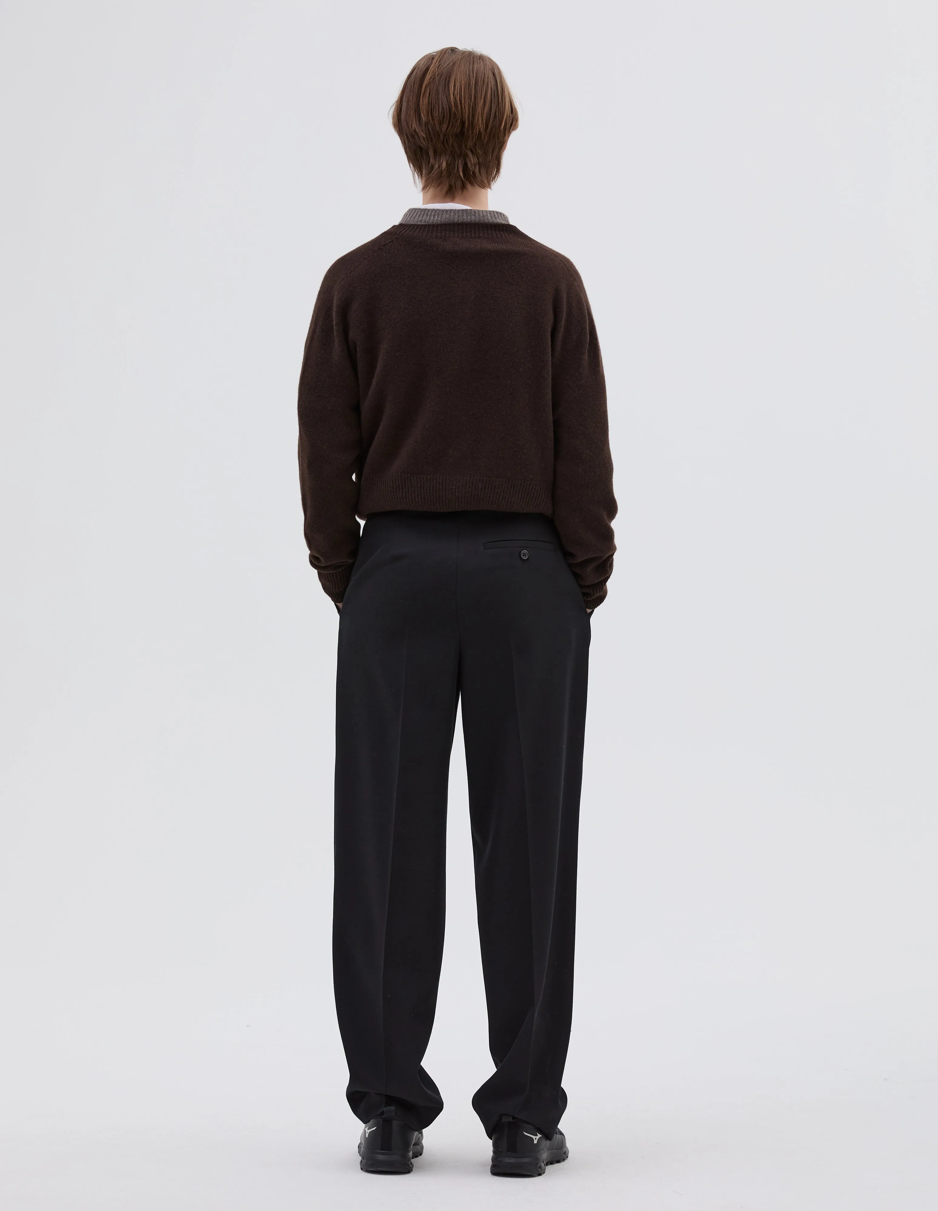 TWIN PLEAT TROUSER | BARATHEA WOOL BLEND
| BLACK sold by Margaret Howell product image thumbnail 2