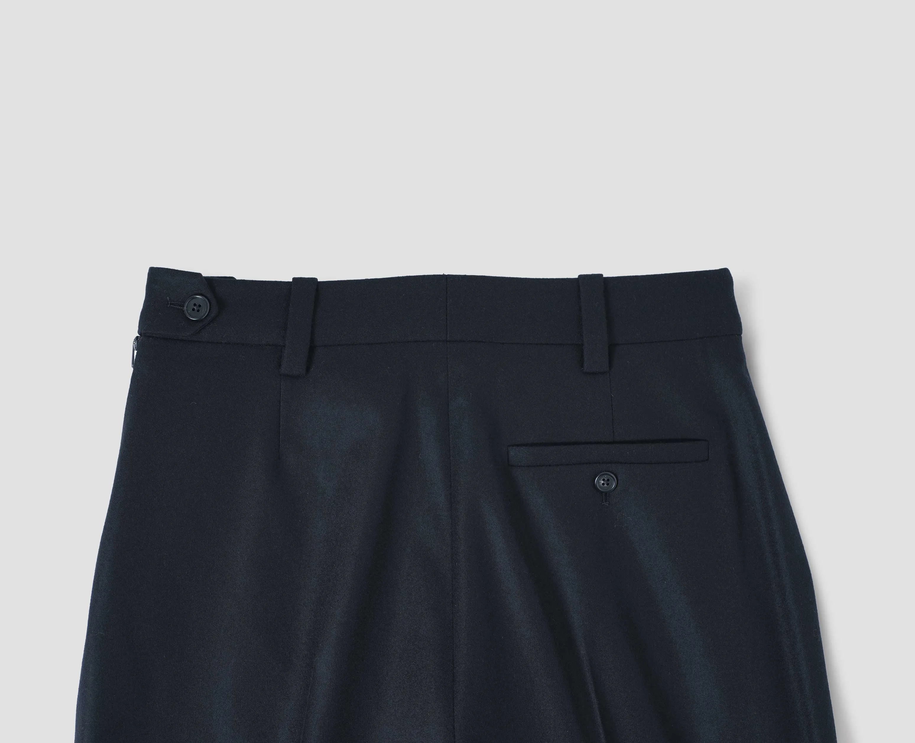 TURN UP SAILOR TROUSER | FLANNEL | DARK NAVY sold by Margaret Howell product image thumbnail 4