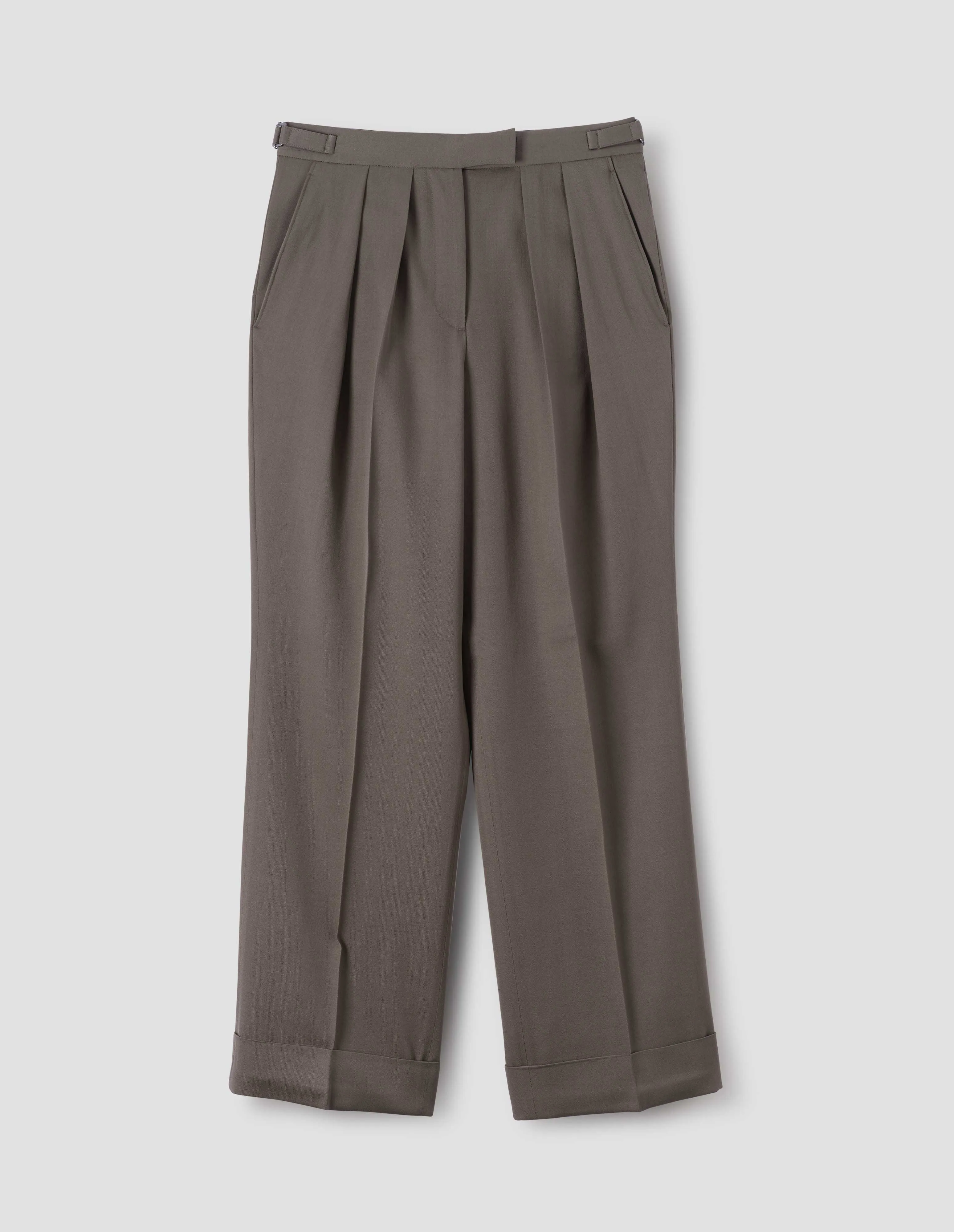 LOOSE LEG TROUSER | FLUID WOOL TWILL | MOUSE sold by Margaret Howell product image thumbnail 4