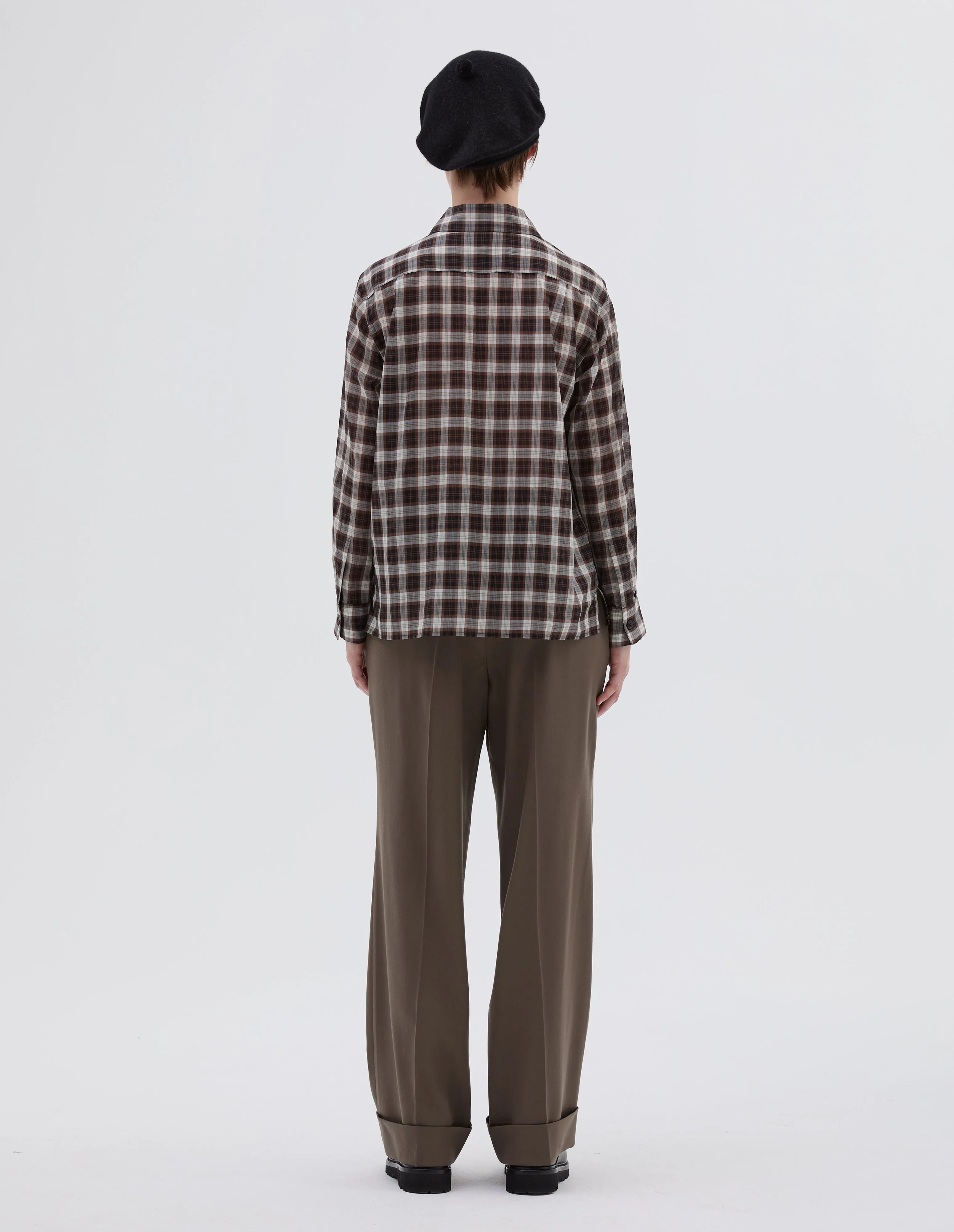 LOOSE LEG TROUSER | FLUID WOOL TWILL | MOUSE sold by Margaret Howell product image thumbnail 3