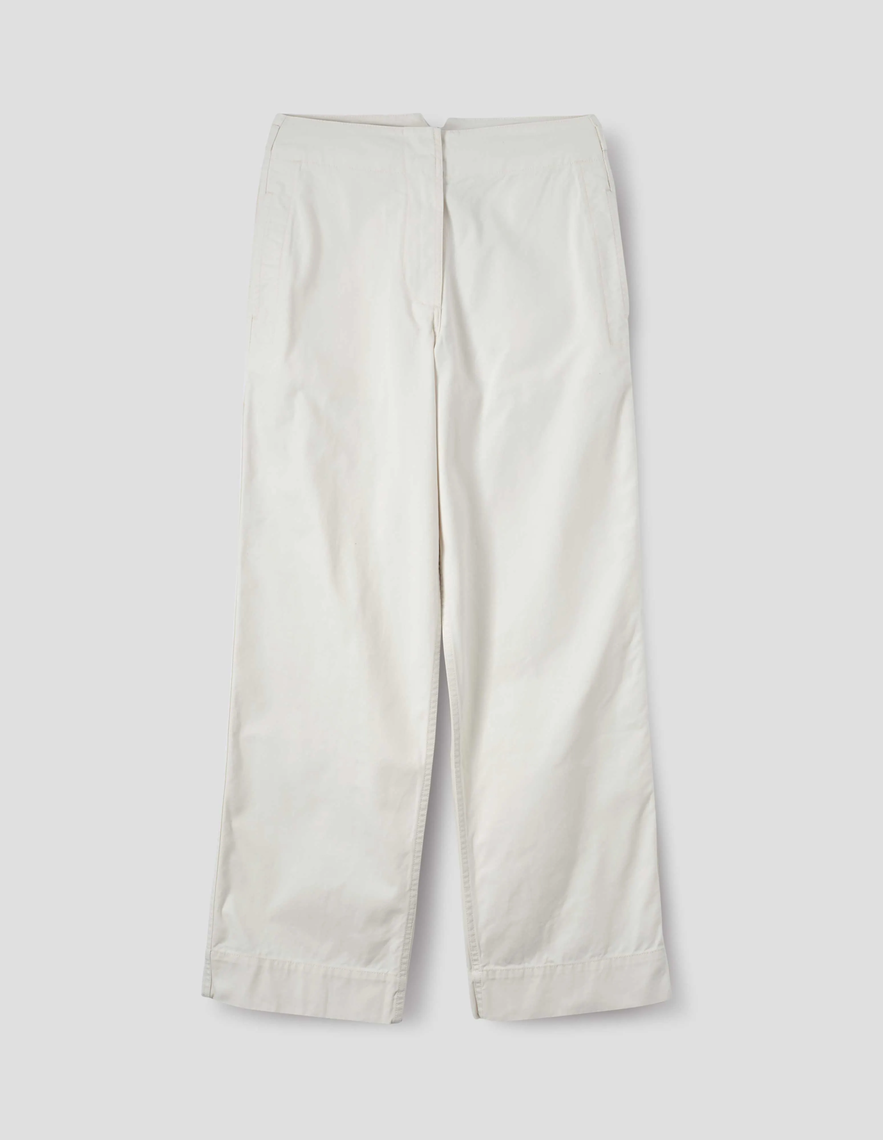 MHL. NAVAL TROUSER | DRY COTTON GABARDINE | OFF WHITE sold by Margaret Howell product image thumbnail 4
