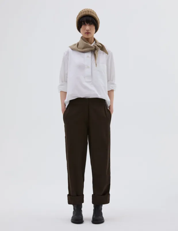MHL. NAVAL TROUSER | DRY COTTON GABARDINE | EBONY sold by Margaret Howell