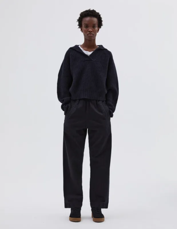MHL. WIDE LEG JOGGER | INDIGO TWILL  | INDIGO sold by Margaret Howell