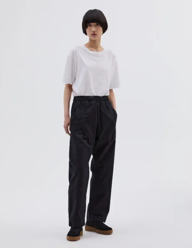 MHL. WIDE LEG JOGGER | FINE COTTON TWILL | BLACK sold by Margaret Howell