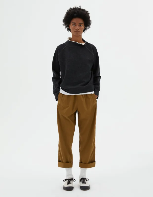 MHL. WIDE LEG JOGGER | FINE COTTON TWILL | DARK STONE sold by Margaret Howell
