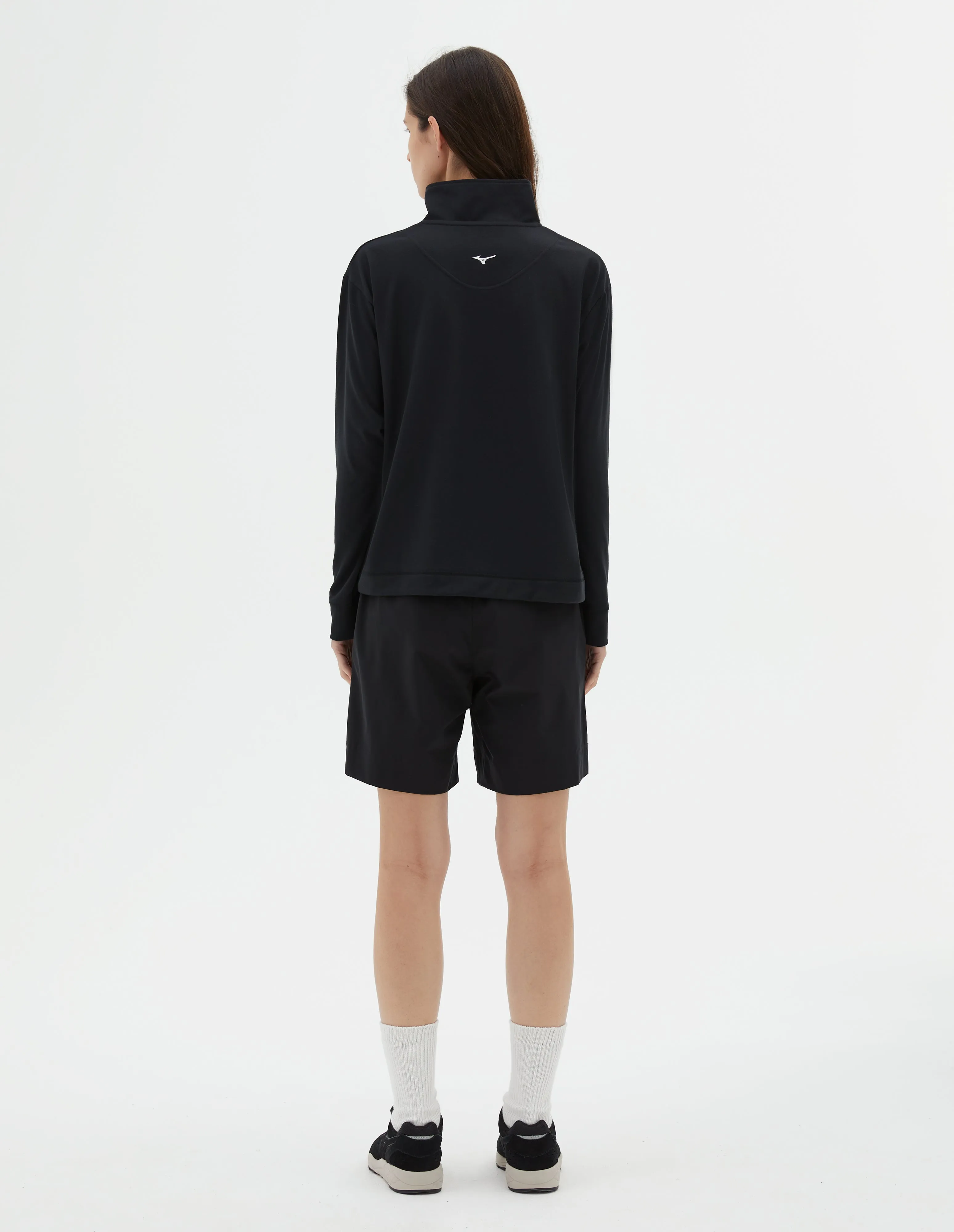 MIZUNO HALF ZIP SWEATSHIRT | RECYCLED POLYESTER JERSEY | BLACK sold by Margaret Howell product image thumbnail 3
