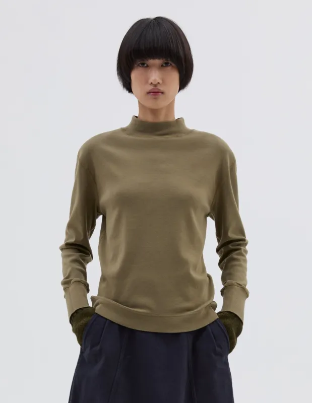 MHL. HIGH NECK THERMAL | COTTON THERMAL JERSEY | FENNEL sold by Margaret Howell