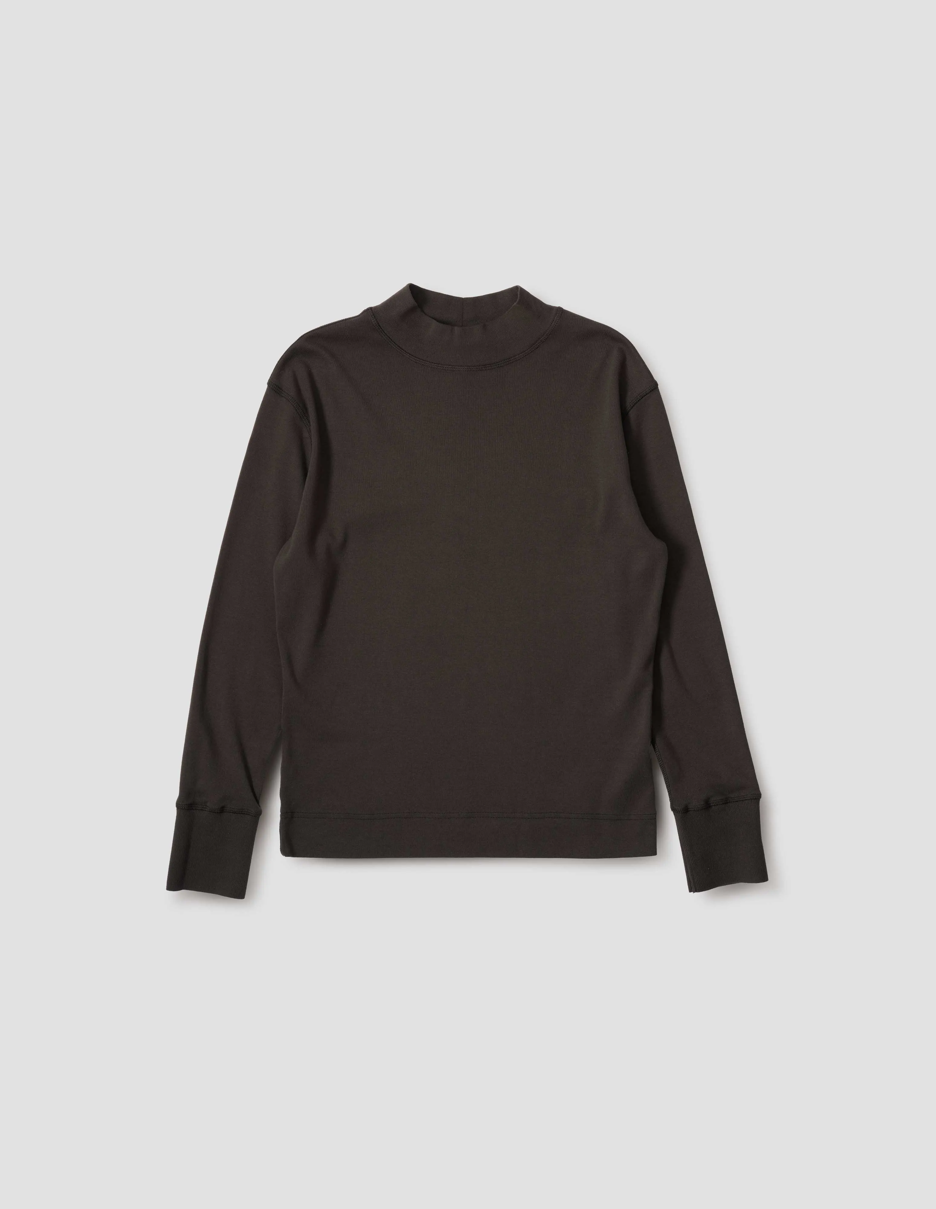MHL. HIGH NECK THERMAL | COTTON THERMAL JERSEY | EBONY sold by Margaret Howell product image thumbnail 4