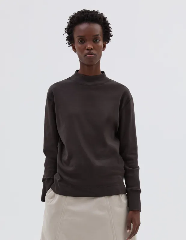 MHL. HIGH NECK THERMAL | COTTON THERMAL JERSEY | EBONY sold by Margaret Howell