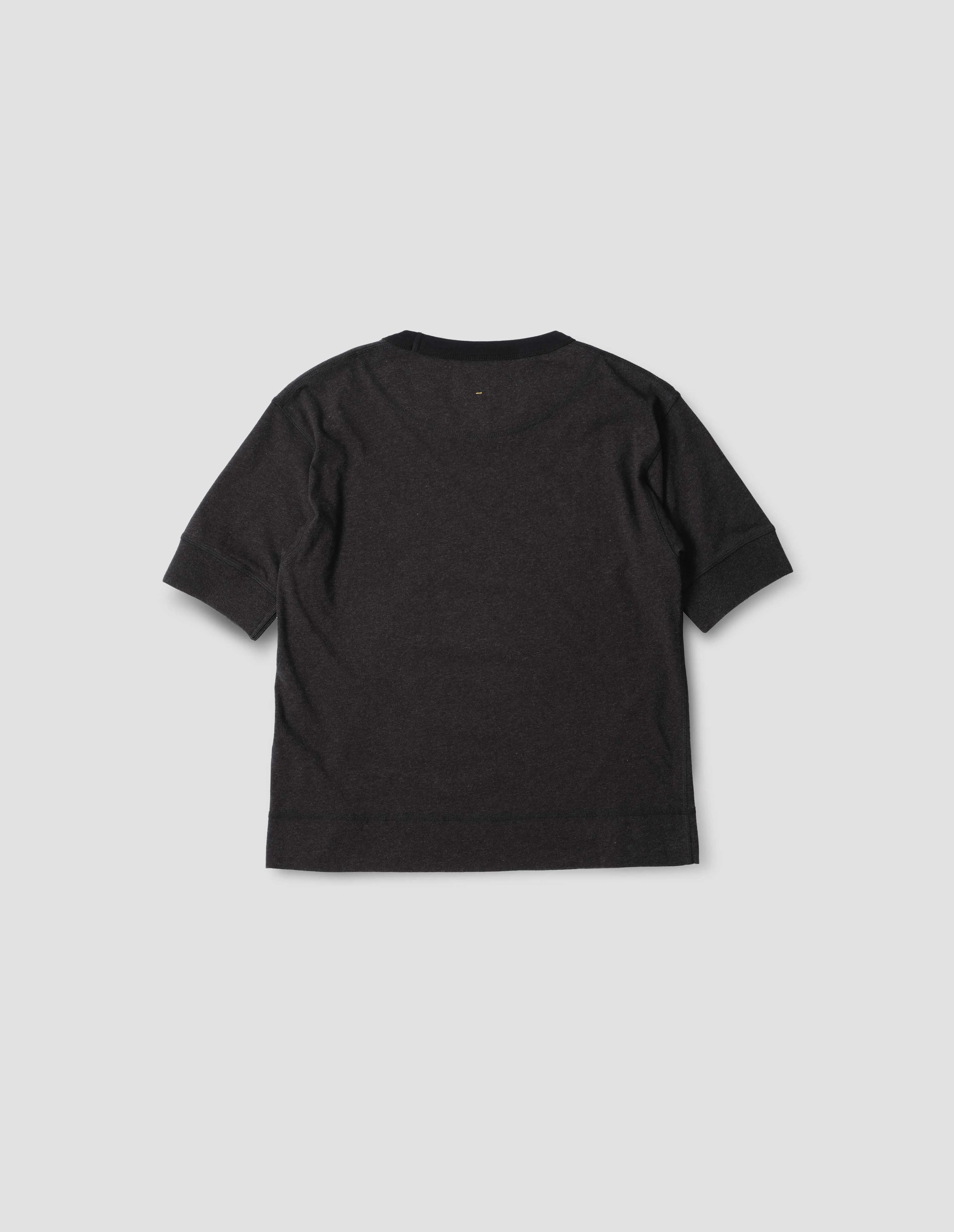 MHL. GYM T SHIRT | DRY COTTON MELANGE JERSEY | ASPHALT sold by Margaret Howell product image thumbnail 5