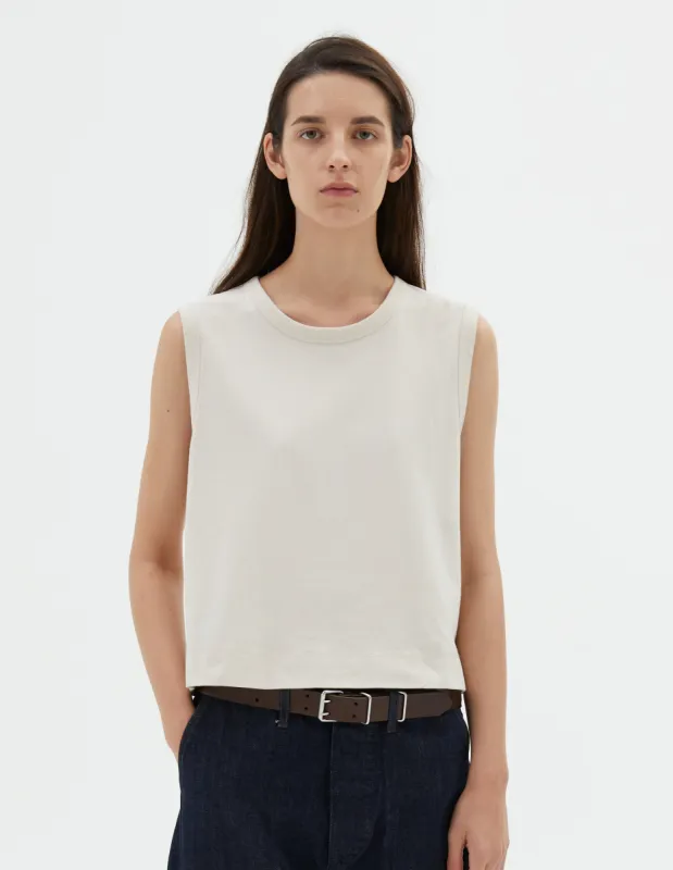 MHL. TANK TOP | MATTE JERSEY | OFF WHITE sold by Margaret Howell