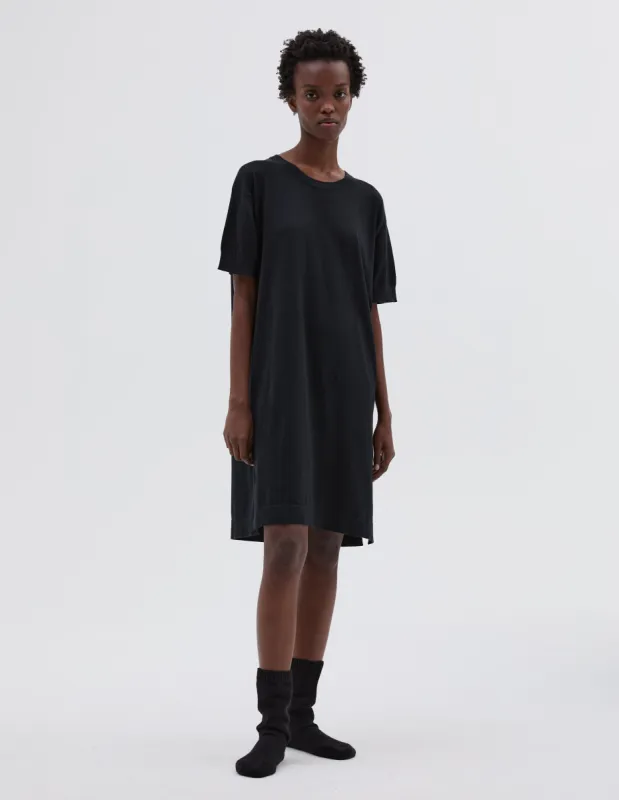 NIGHT T SHIRT | SEA ISLAND COTTON | BLACK sold by Margaret Howell