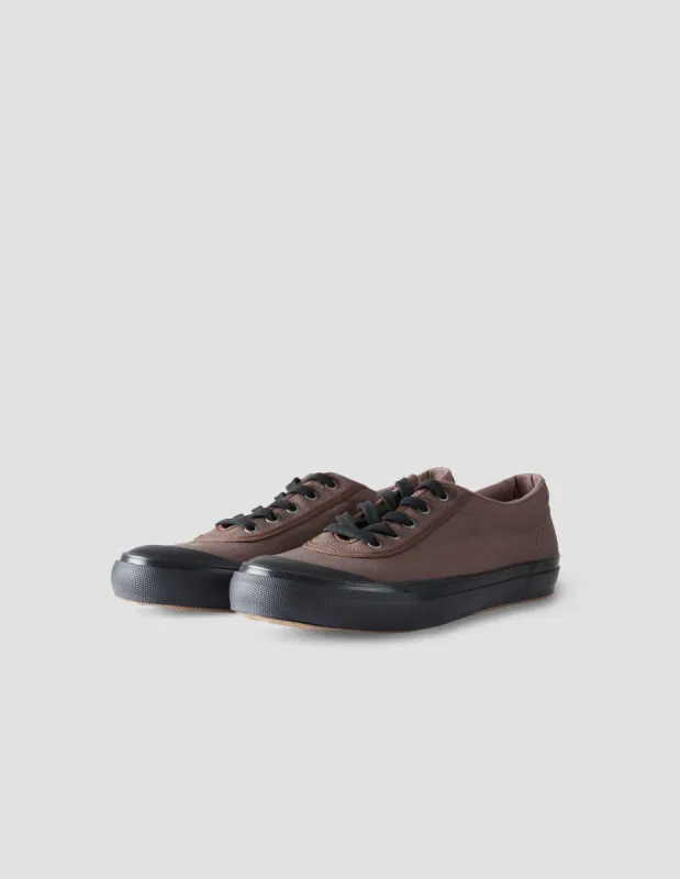 MHL. MOONSTAR CANVAS TRAINER | COTTON CANVAS | BROWN sold by Margaret Howell