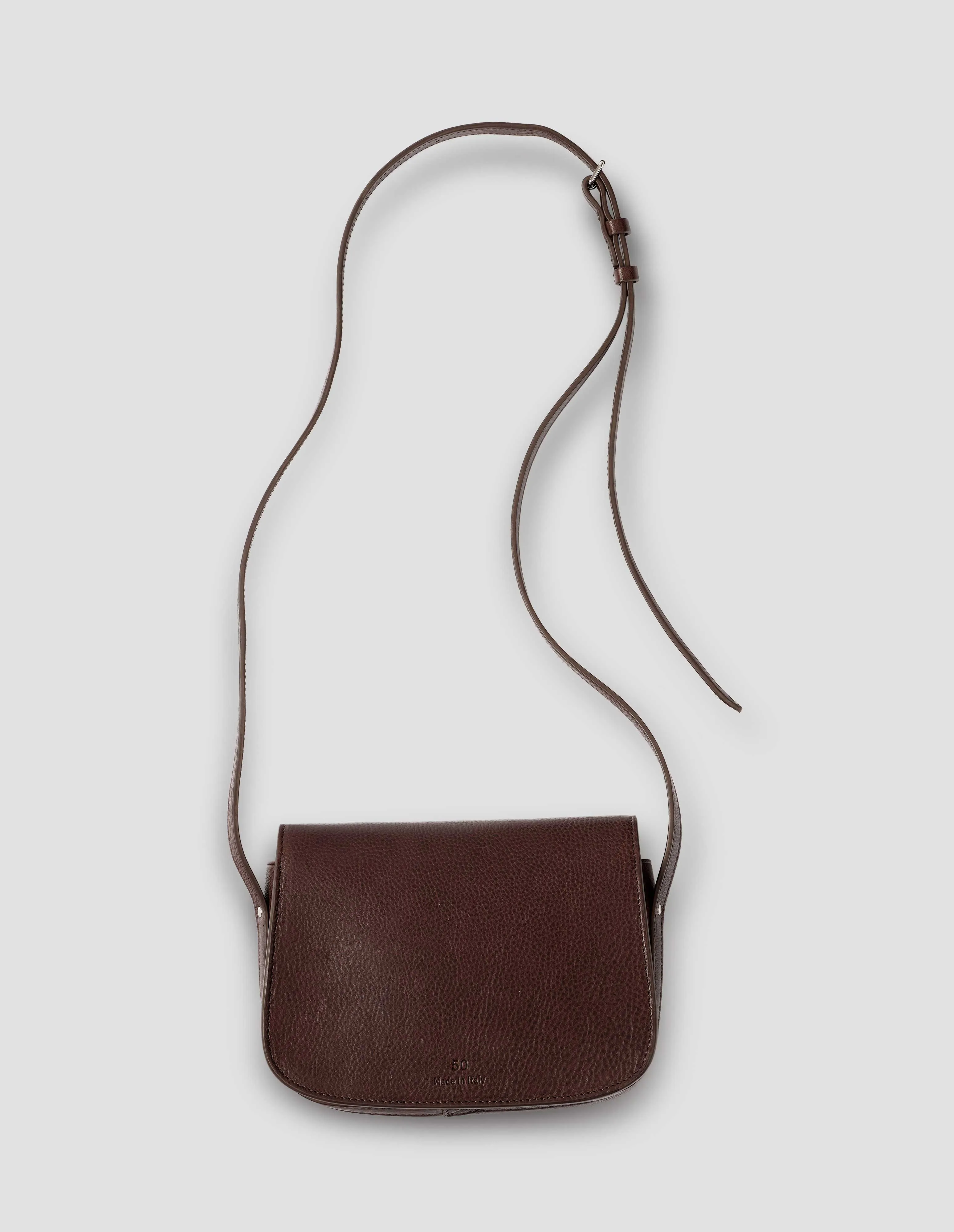 SMALL PLEAT POCKET SATCHEL | FINE GRAIN LEATHER | BROWN sold by Margaret Howell product image thumbnail 4