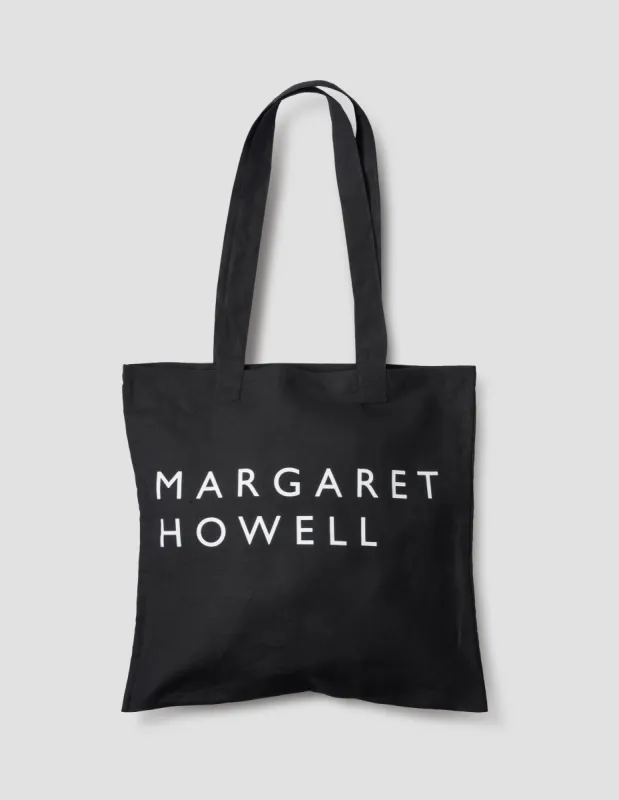 LOGO BAG | LINEN | BLACK sold by Margaret Howell