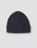 MHL. SIMPLE RIBBED BEANIE | VIRGIN WOOL | INK sold by Margaret Howell