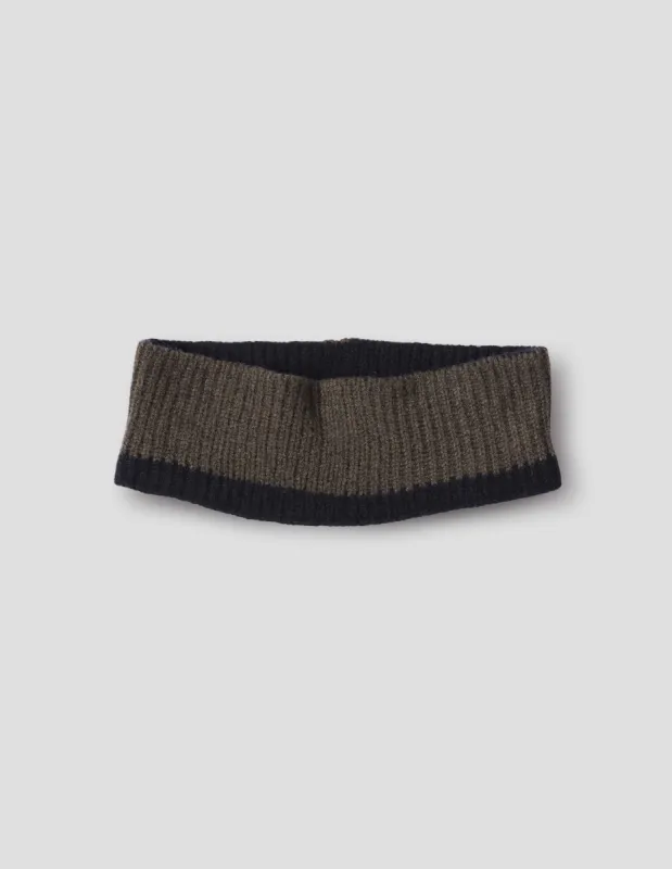 MHL. TIPPED HEADBAND | LAMBSWOOL | ACORN / BLACK sold by Margaret Howell