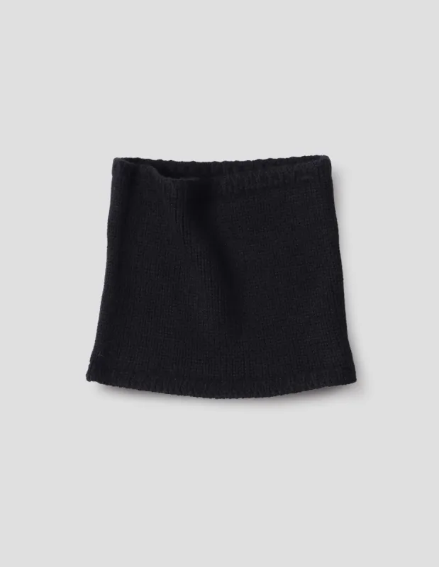 CHUNKY NECKWARMER | MERINO CASHMERE | BLACK sold by Margaret Howell