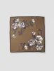 TWO COLOUR ROSE SCARF | SILK TWILL | CUMIN sold by Margaret Howell