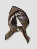 TWO COLOUR ROSE SCARF | SILK TWILL | CUMIN sold by Margaret Howell