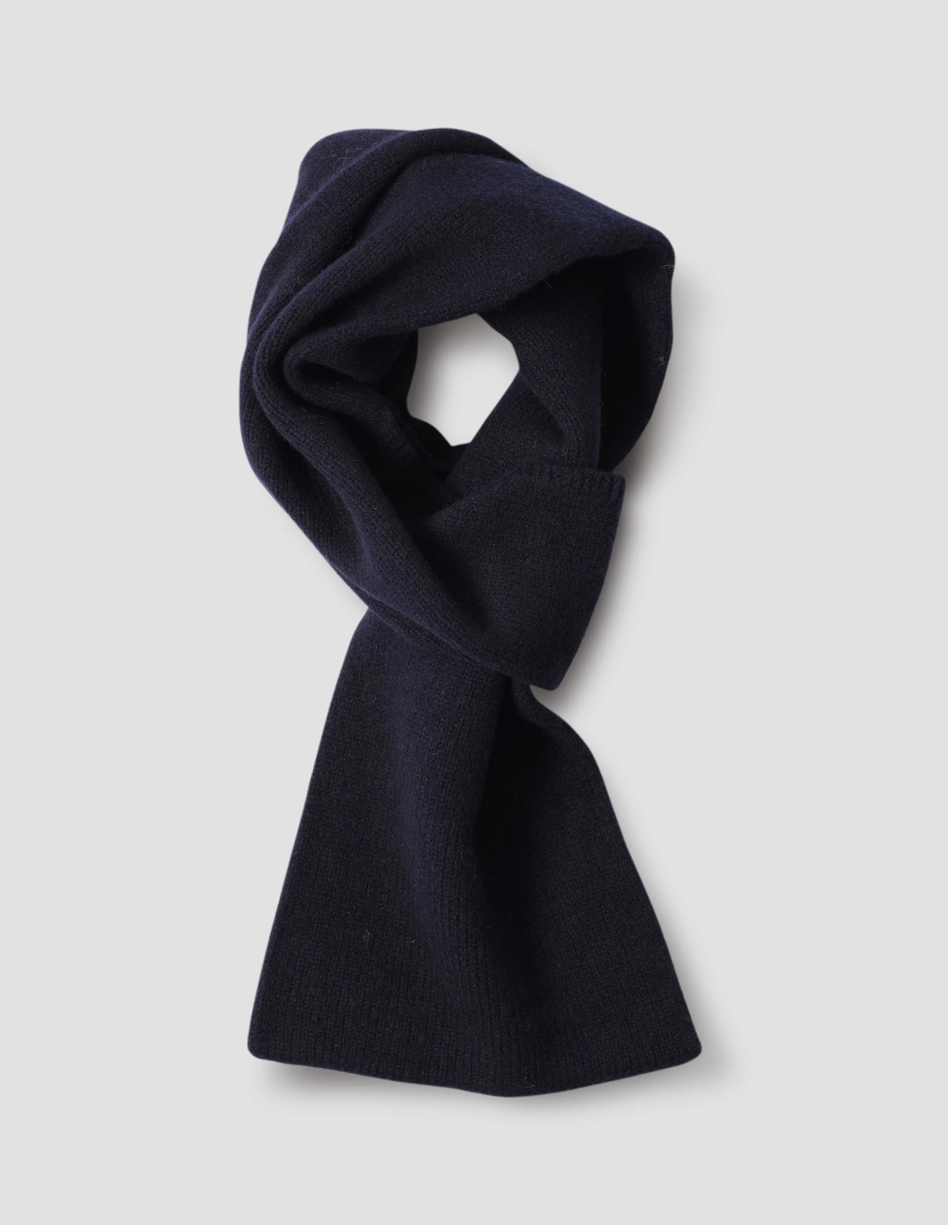 MHL. PULL THROUGH SCARF | LAMBSWOOL | DARK NAVY sold by Margaret Howell