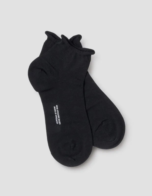 BOBBY SOCK | FINE MERINO | BLACK sold by Margaret Howell