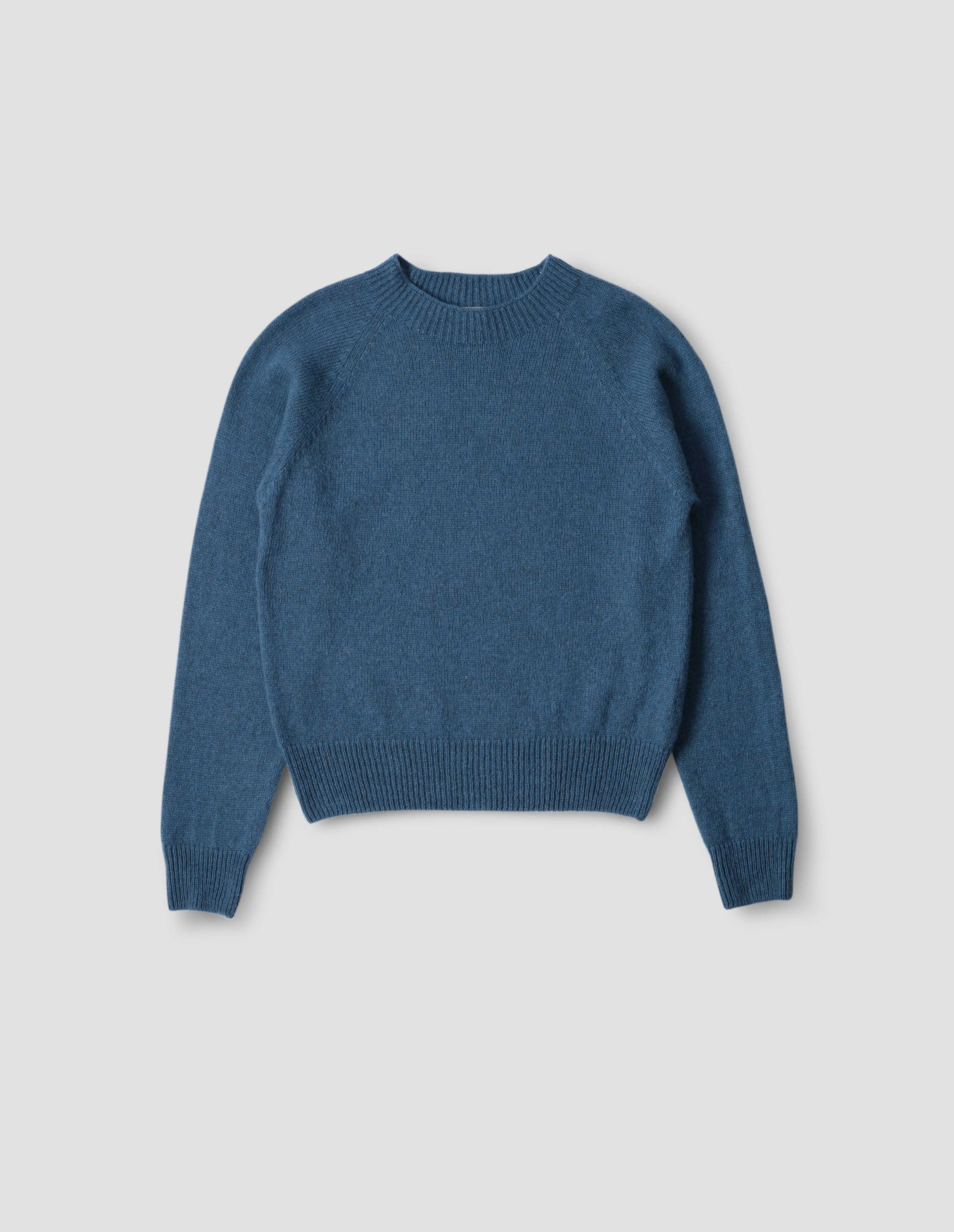 SHORT CLASSIC CREW NECK | ALPACA YAK | MINERAL BLUE sold by Margaret Howell product image thumbnail 4