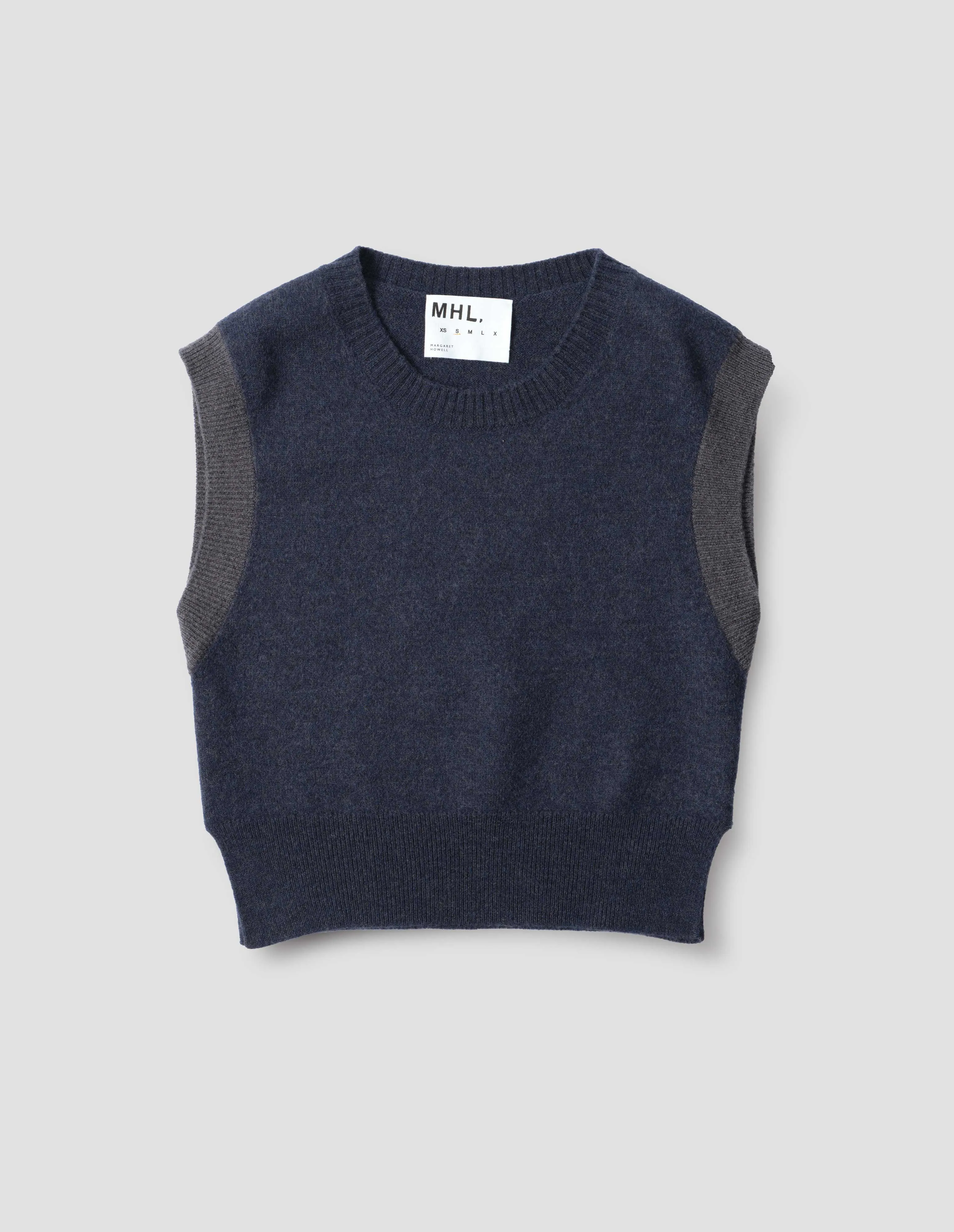 MHL. CREW NECK SLIPOVER | FELTED WOOL | INDIGO sold by Margaret Howell product image thumbnail 4