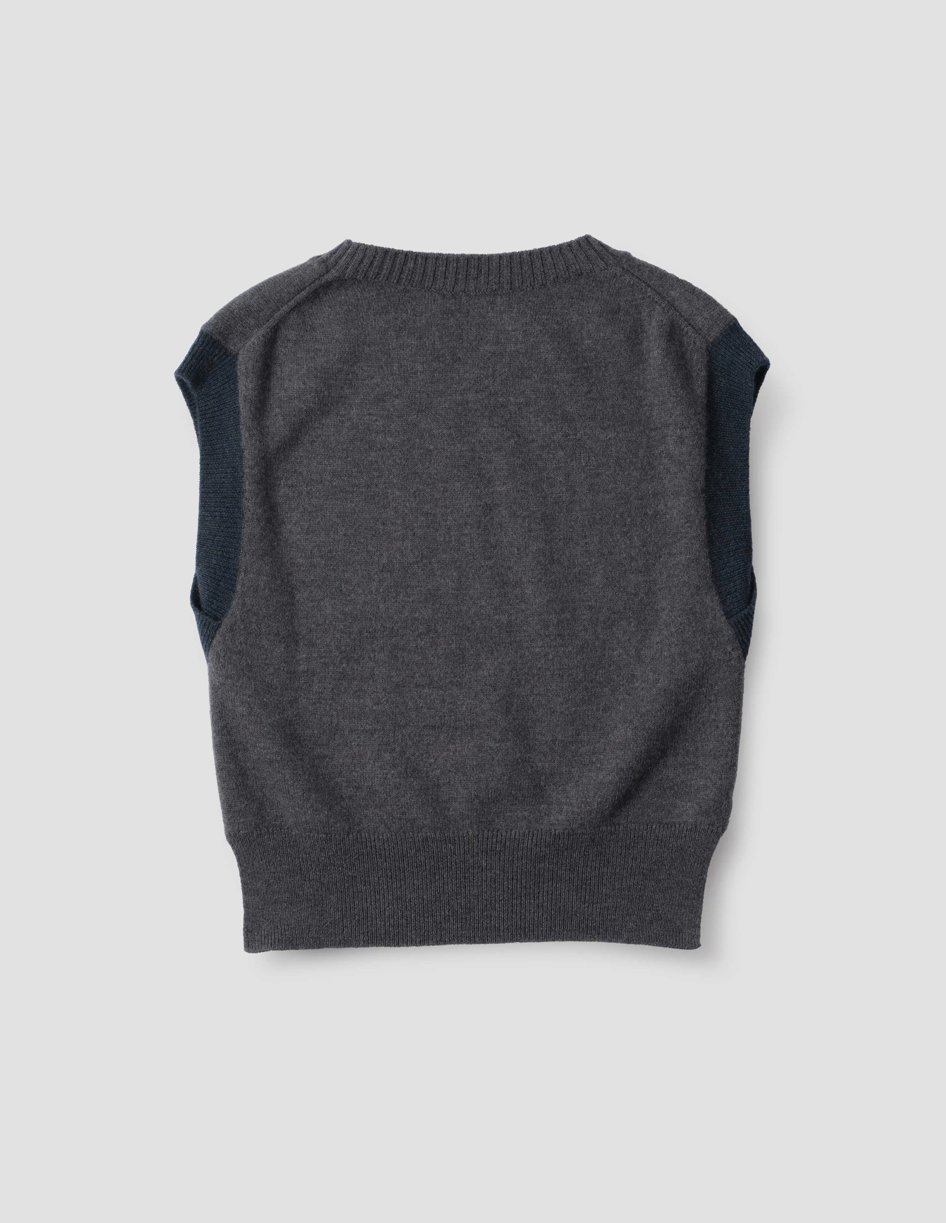 MHL. CREW NECK SLIPOVER | FELTED WOOL | DARK GREY sold by Margaret Howell product image thumbnail 2