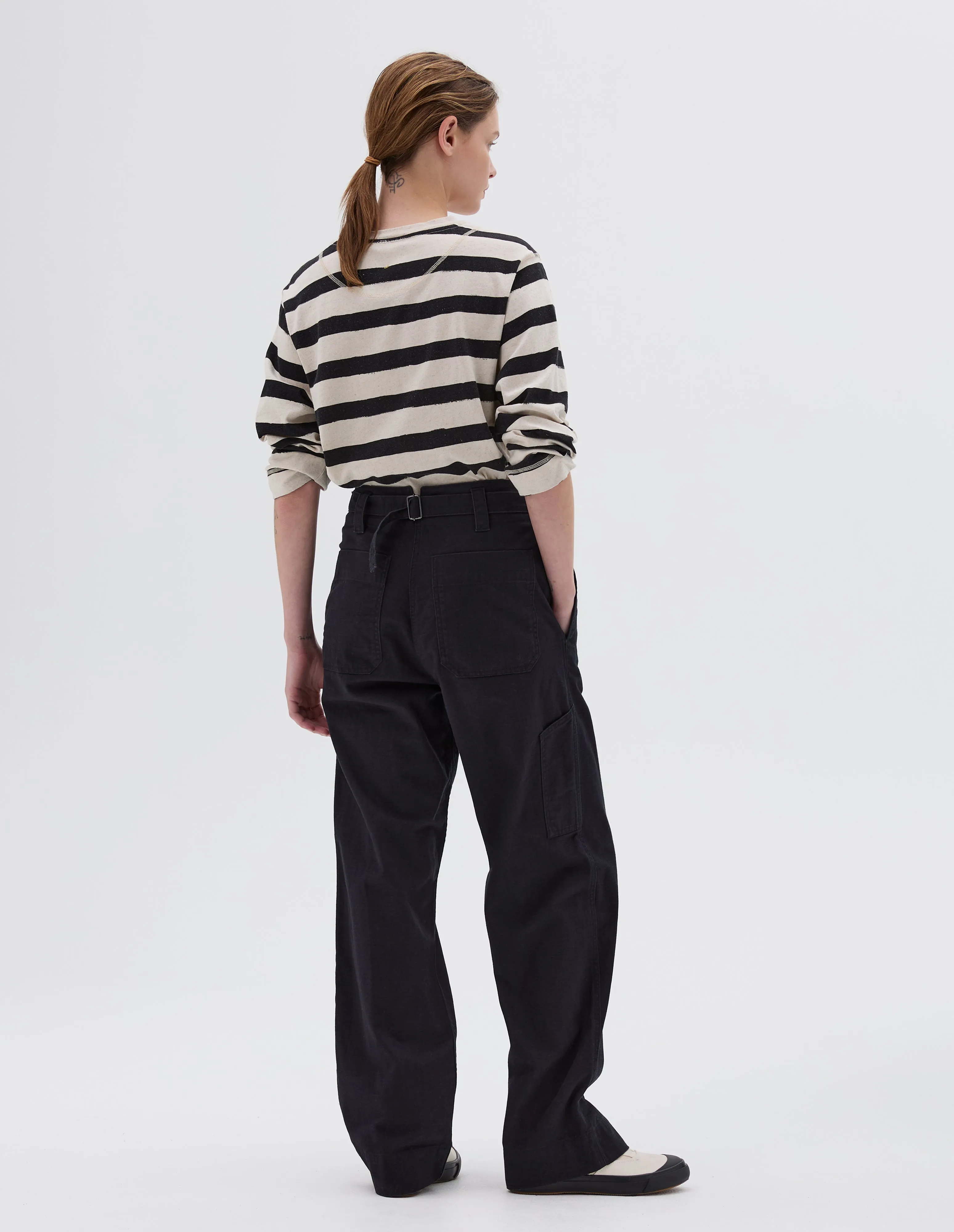 MHL. NAVAL TROUSERS | INDIGO TWILL | INDIGO sold by Margaret Howell product image thumbnail 2