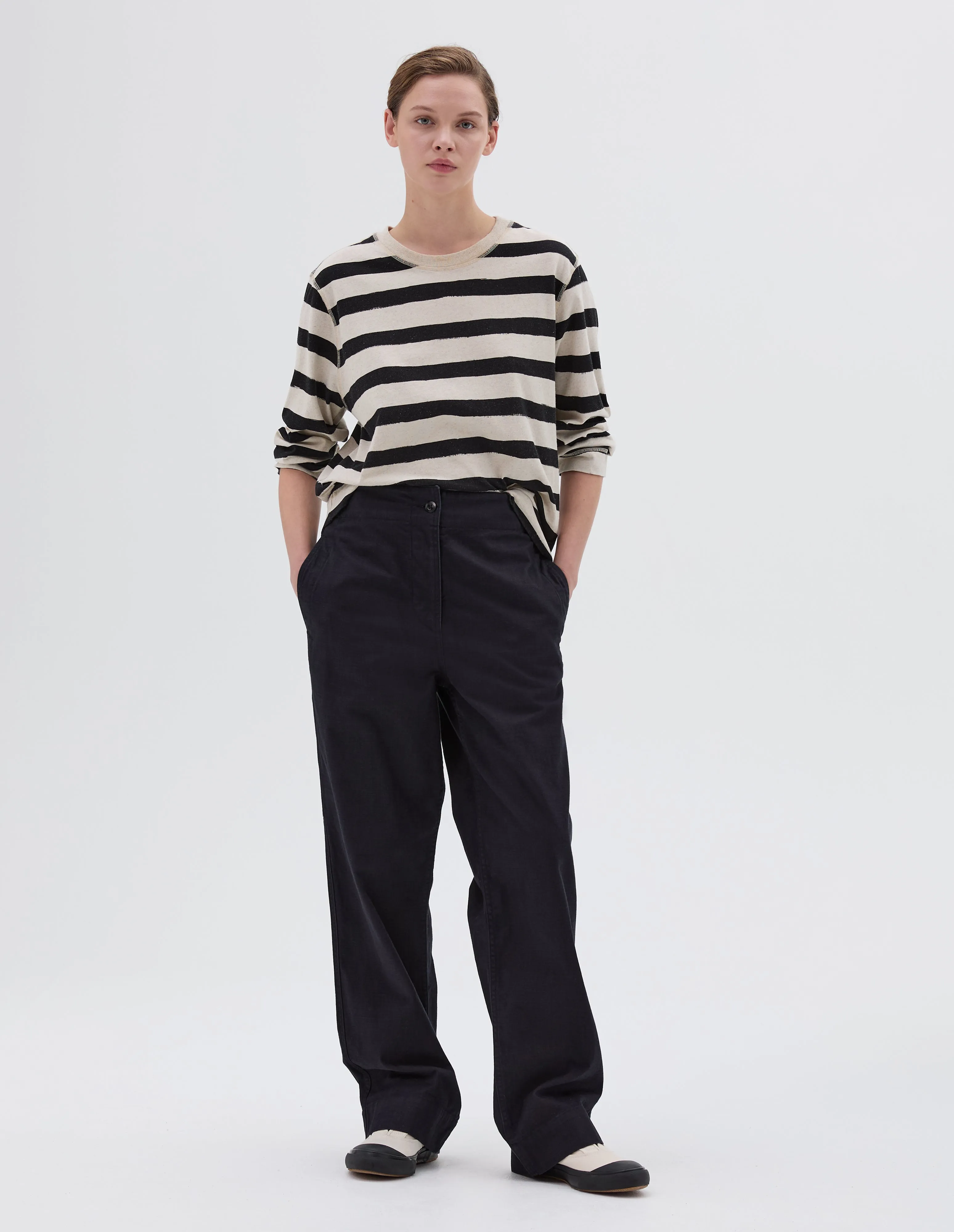 MHL. NAVAL TROUSERS | INDIGO TWILL | INDIGO sold by Margaret Howell
