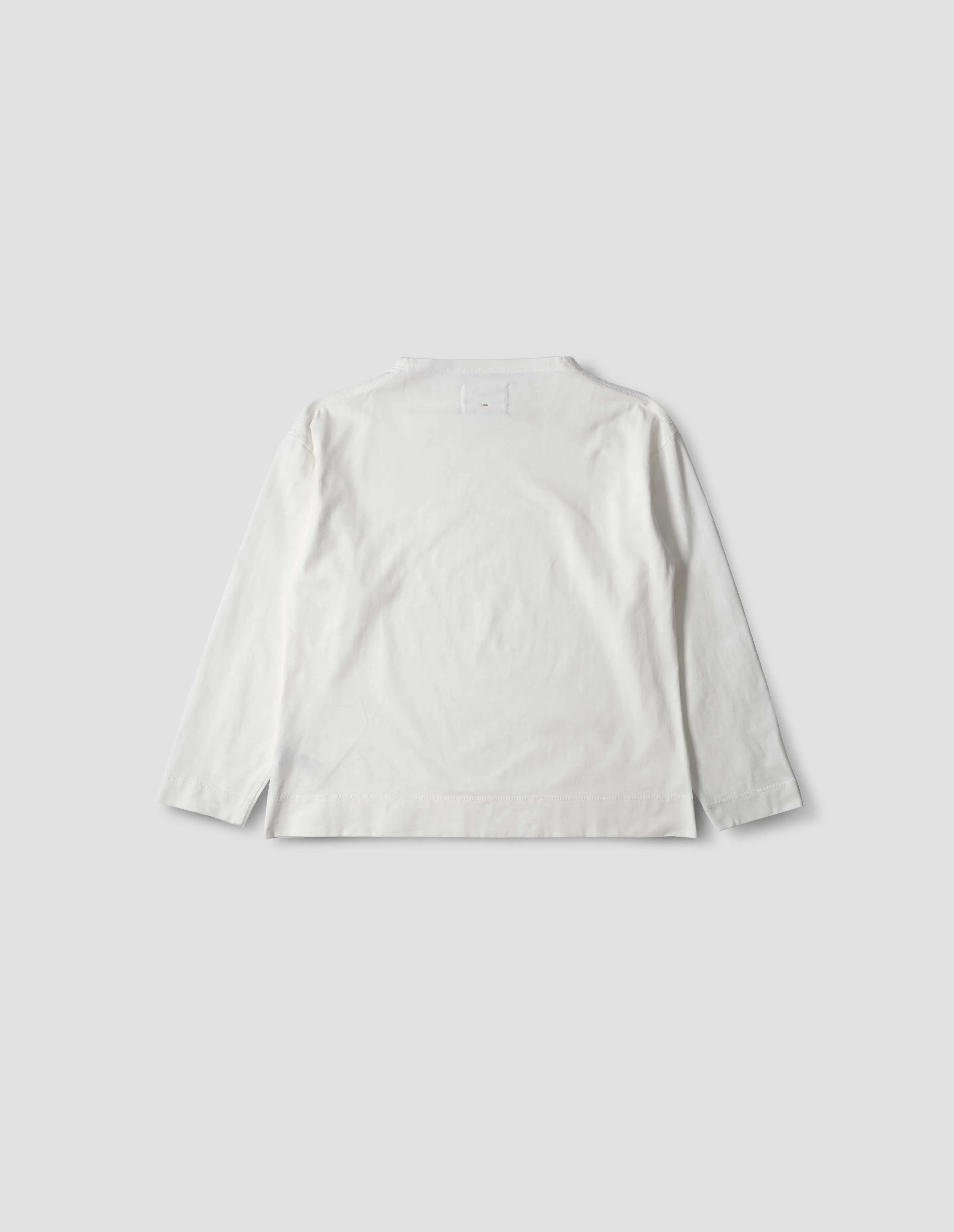 MHL. SMOCK NECK T SHIRT | LIGHT COTTON JERSEY | OFF WHITE sold by Margaret Howell product image thumbnail 5