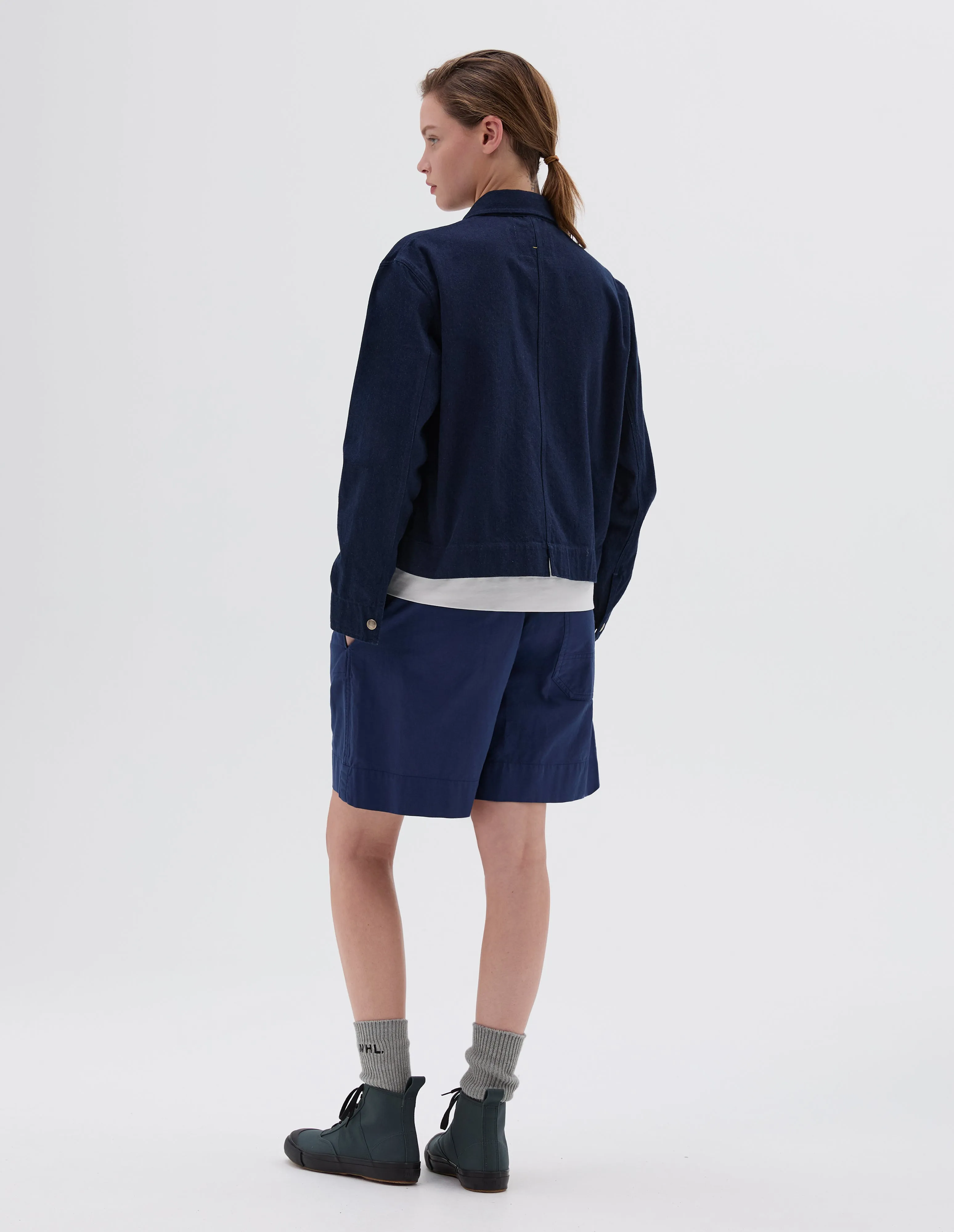 MHL. MECHANIC JACKET | YARN DYE INDIGO | INDIGO sold by Margaret Howell product image thumbnail 3