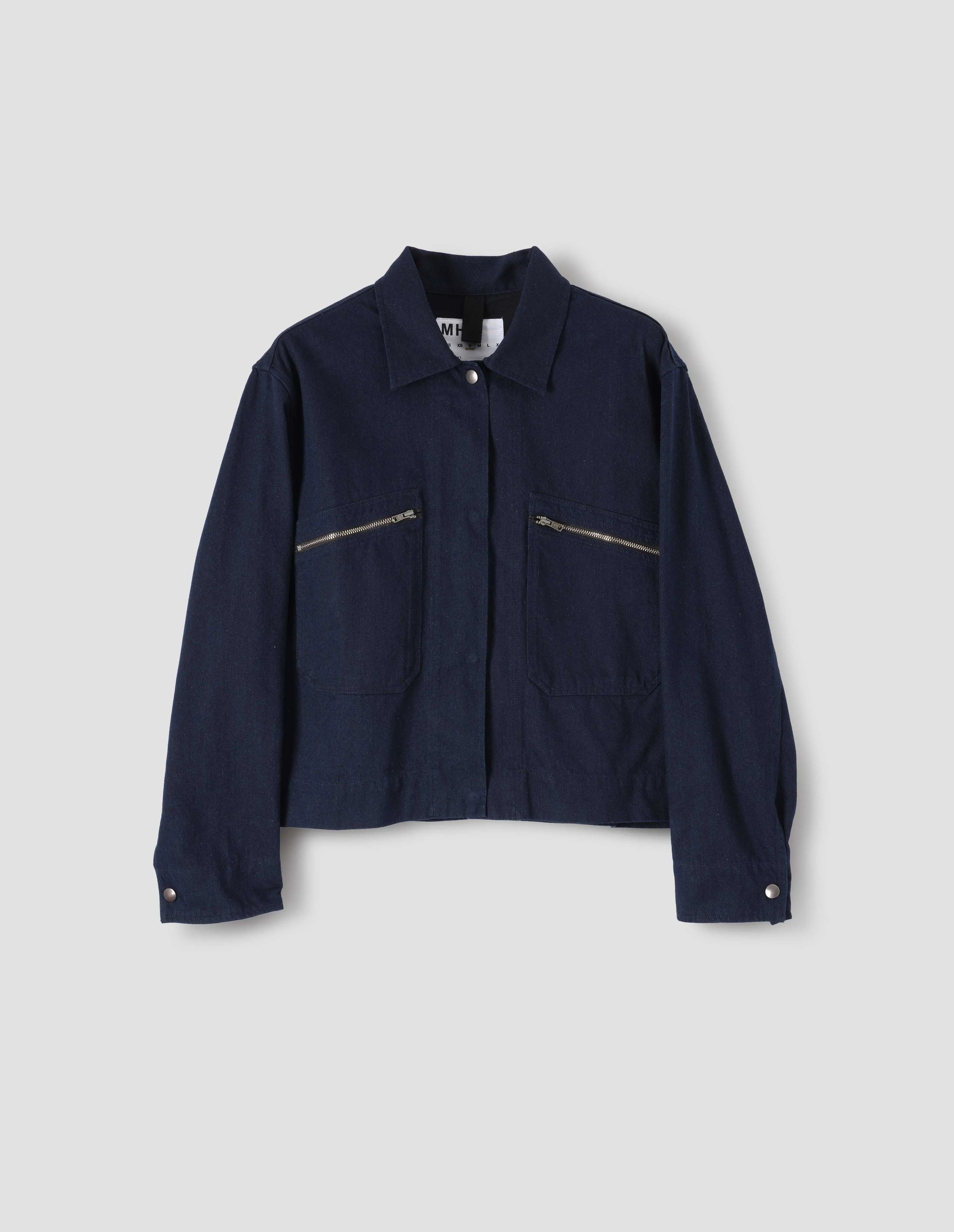MHL. MECHANIC JACKET | YARN DYE INDIGO | INDIGO sold by Margaret Howell product image thumbnail 4