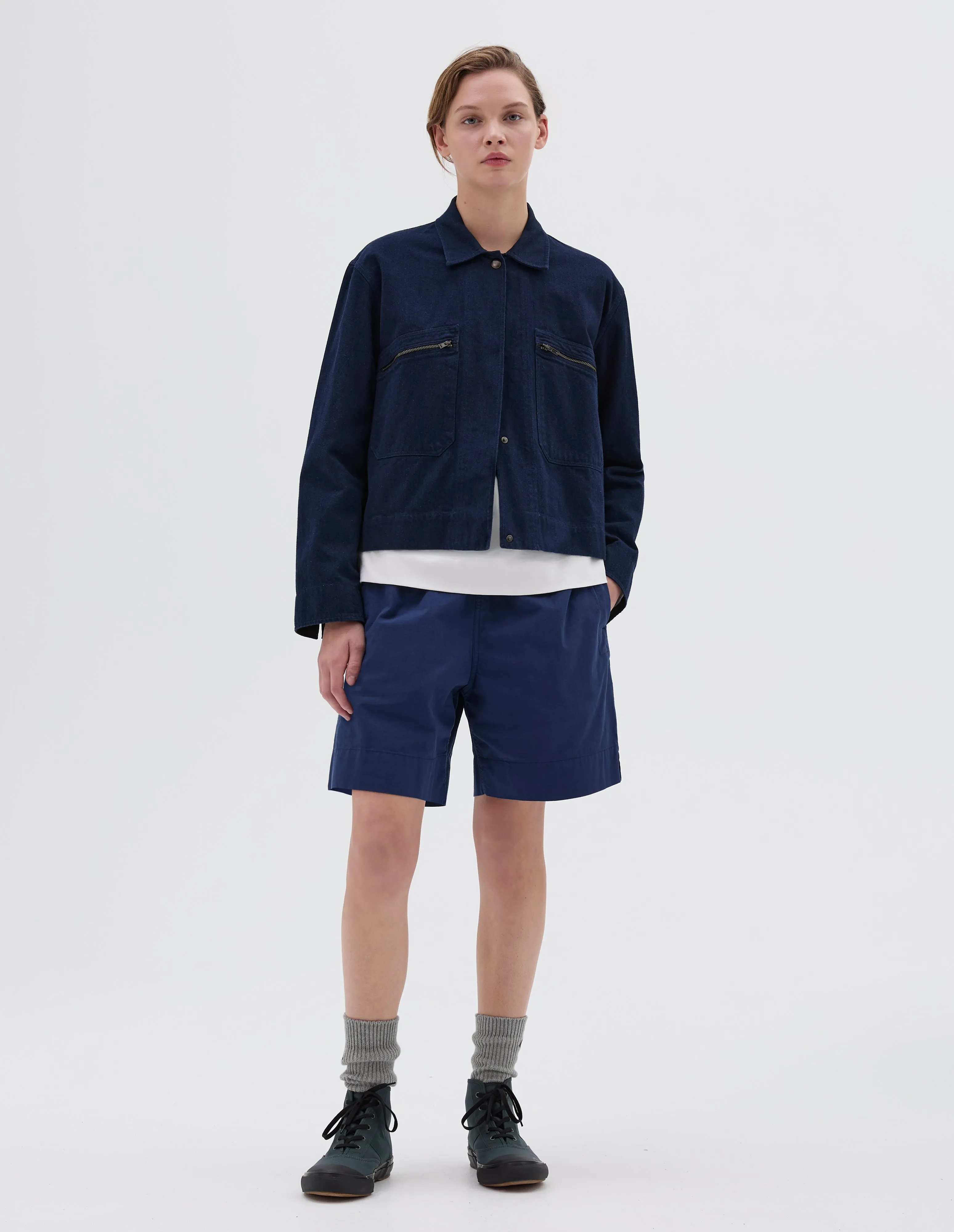 MHL. MECHANIC JACKET | YARN DYE INDIGO | INDIGO sold by Margaret Howell product image thumbnail 2