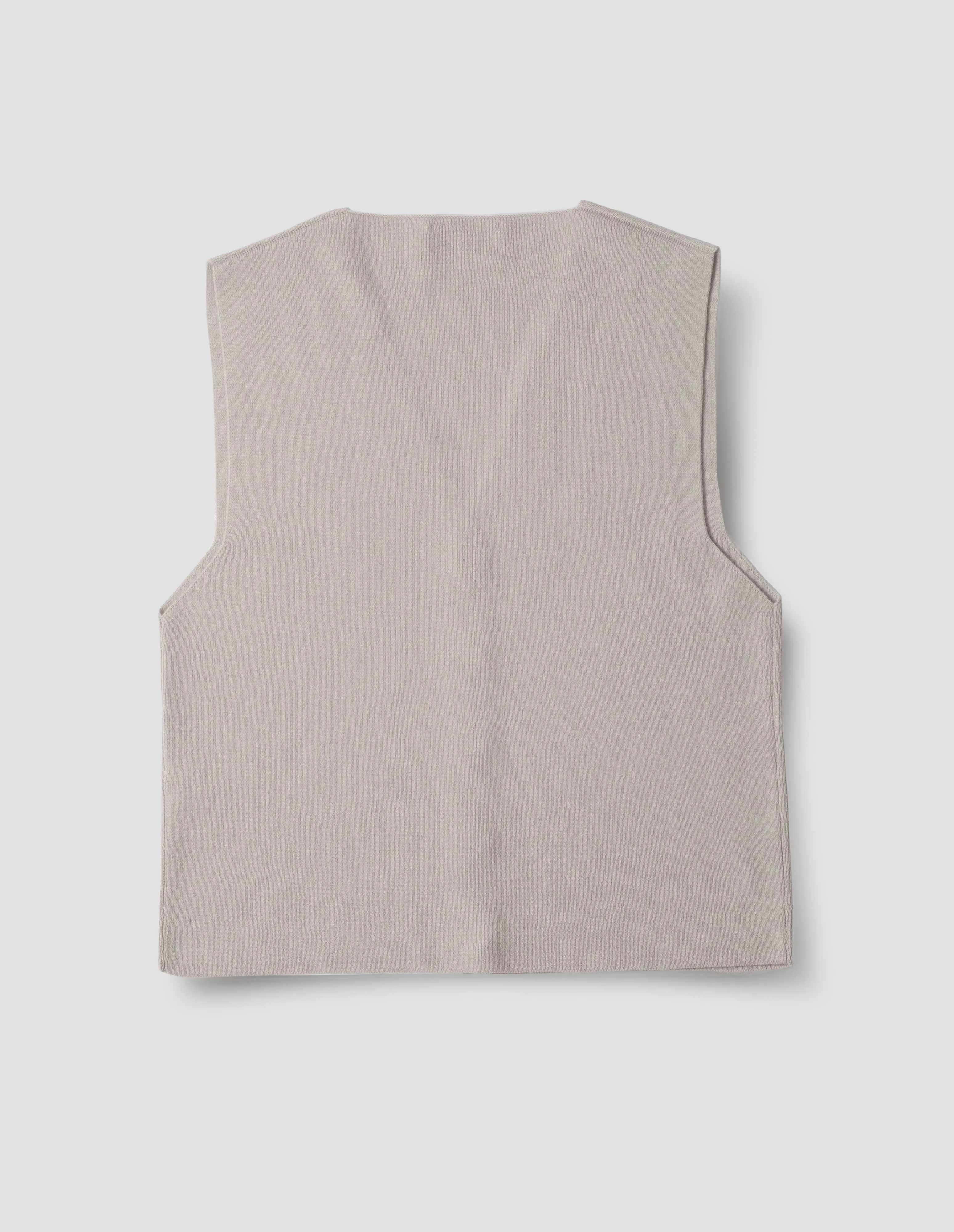 RIBBED WAISTCOAT | FINE LAMBSWOOL | PALE STONE sold by Margaret Howell product image thumbnail 5